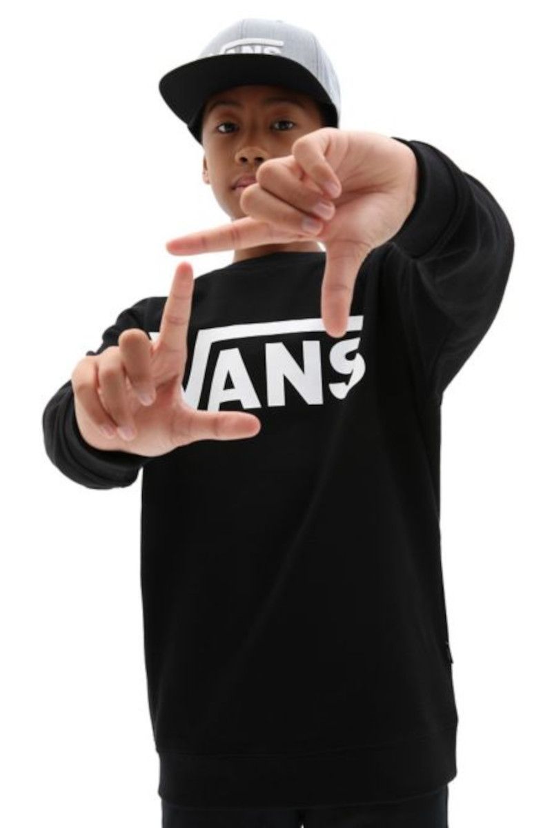 FELPA  VANS VN0A36MZ CLASSIC CREW Y28 BLACK/WHITE