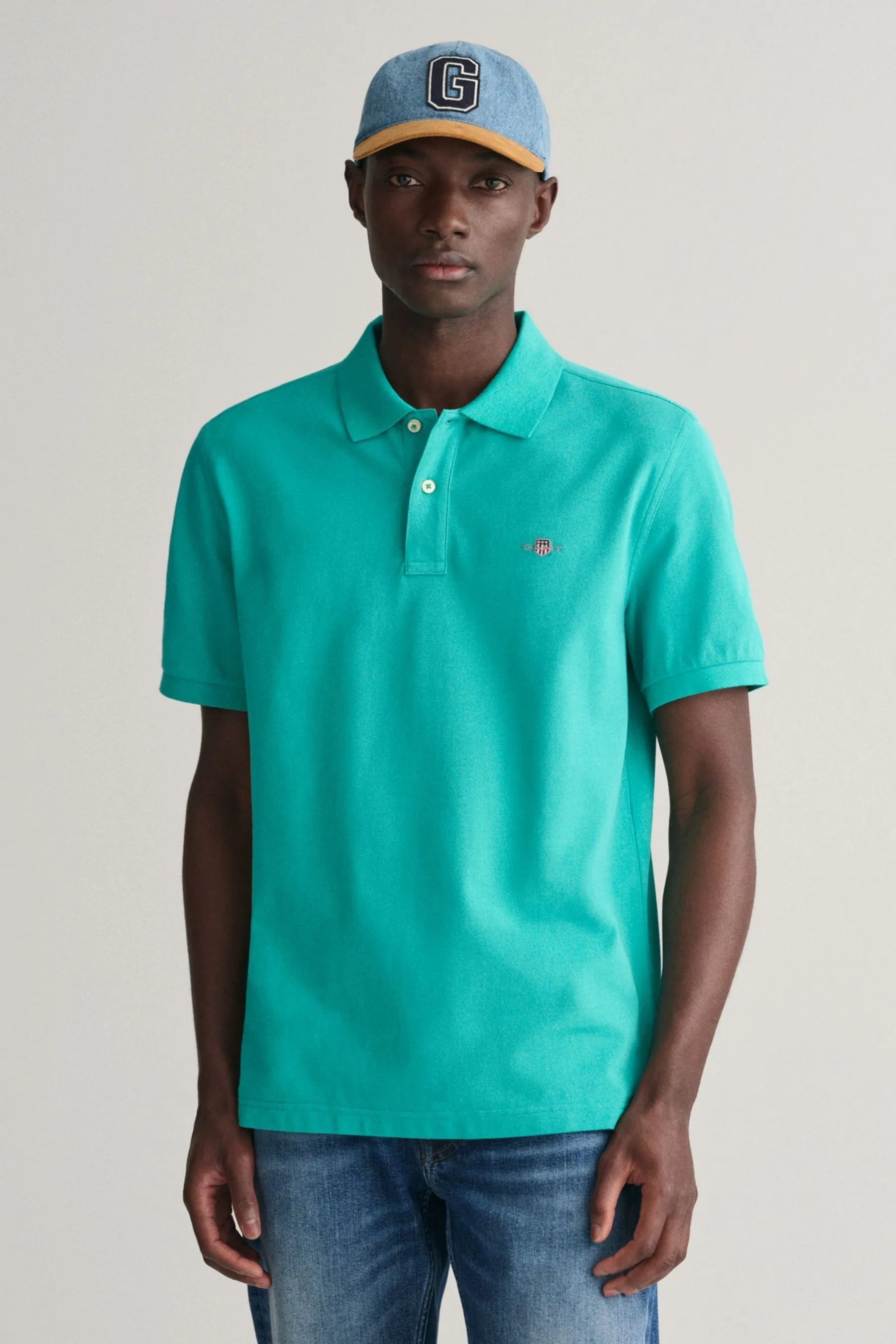 GANT regular  - Polo in piqué con scudo vestibilità attillata