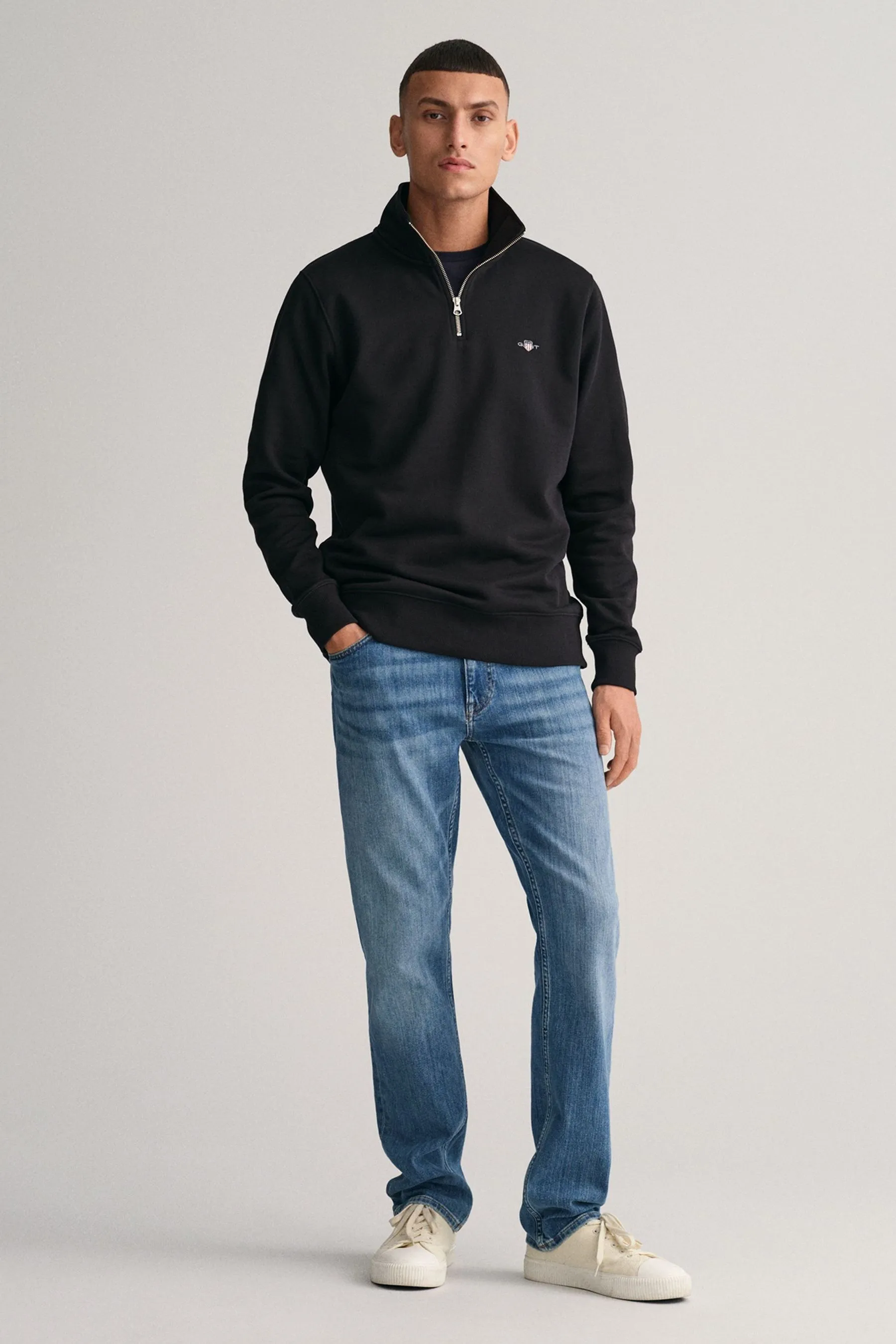 Gant Shield - Felpa con zip corta