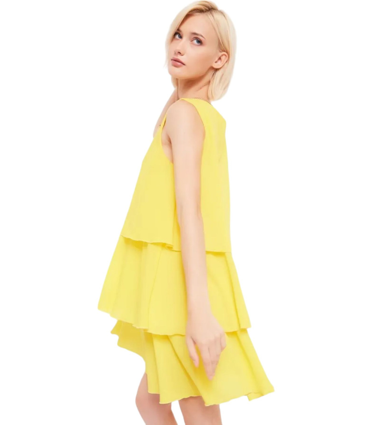 Gaudi Donna Vestito Corto A Balze Con Collana