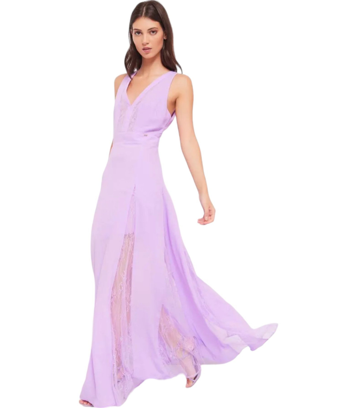 Gaudi Donna Vestito Lungo Con dettagli In Pizzo