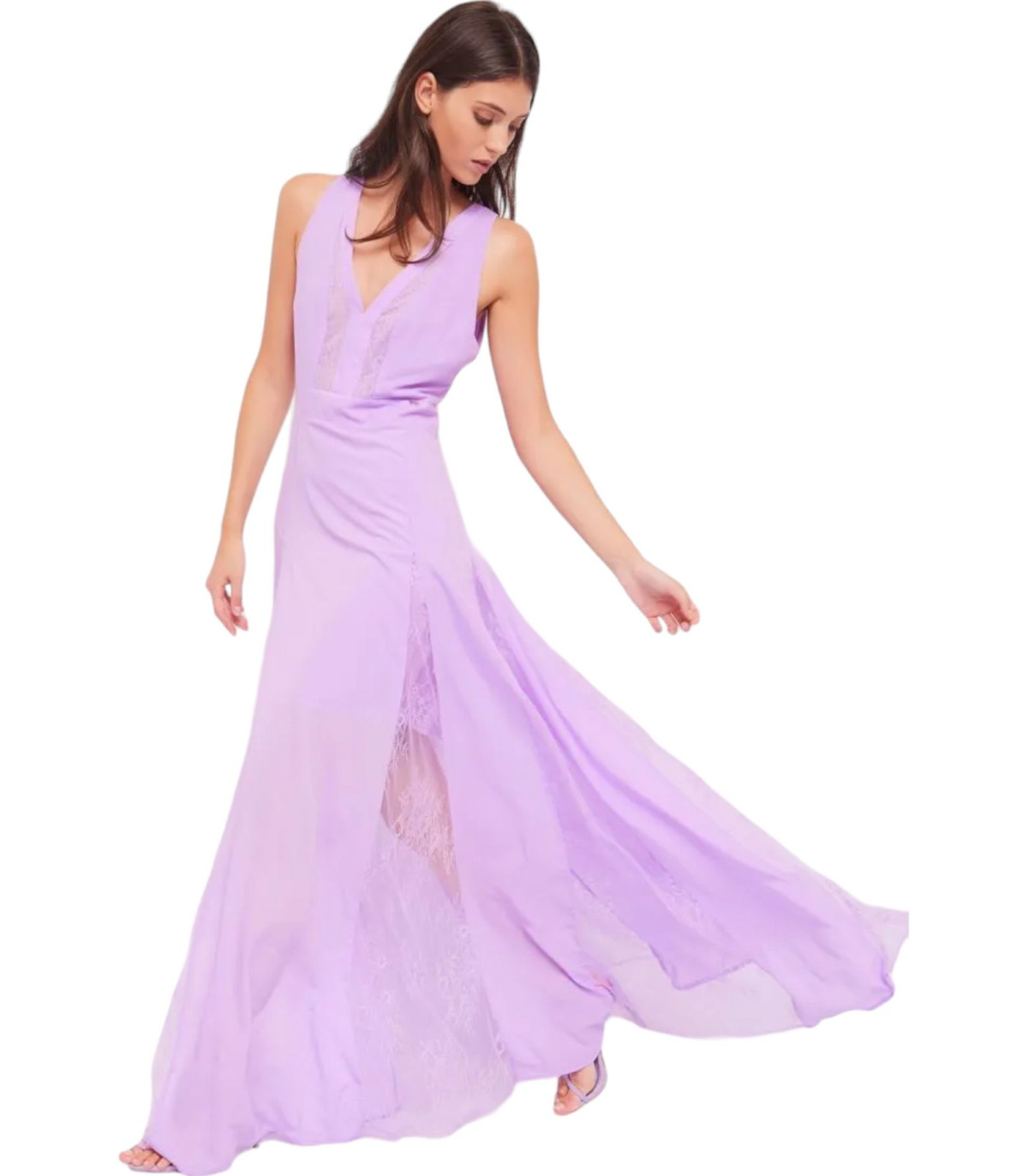 Gaudi Donna Vestito Lungo Con dettagli In Pizzo