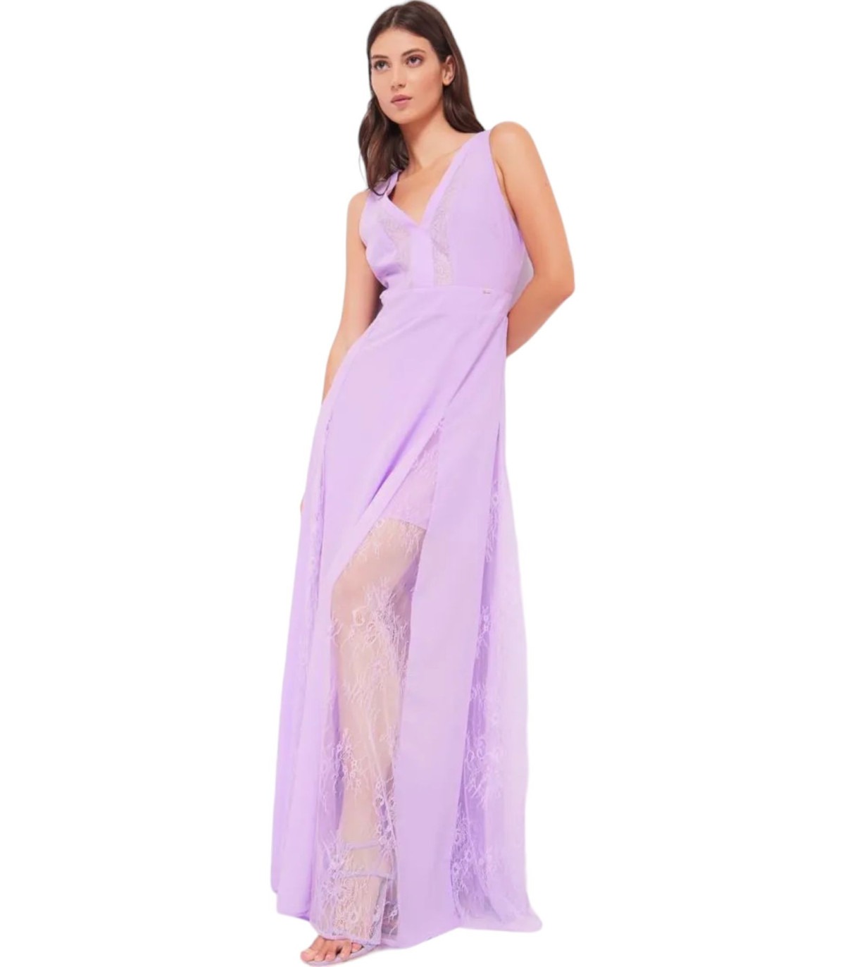 Gaudi Donna Vestito Lungo Con dettagli In Pizzo