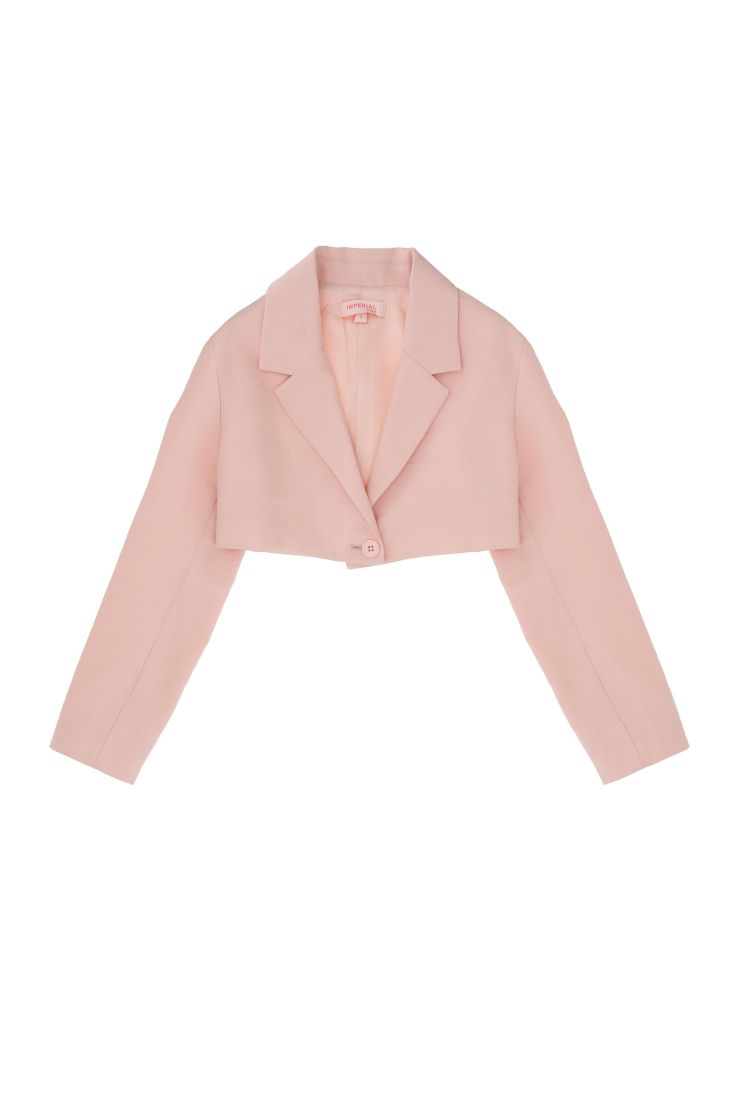 Giacca bambina monopetto oversize monocolour