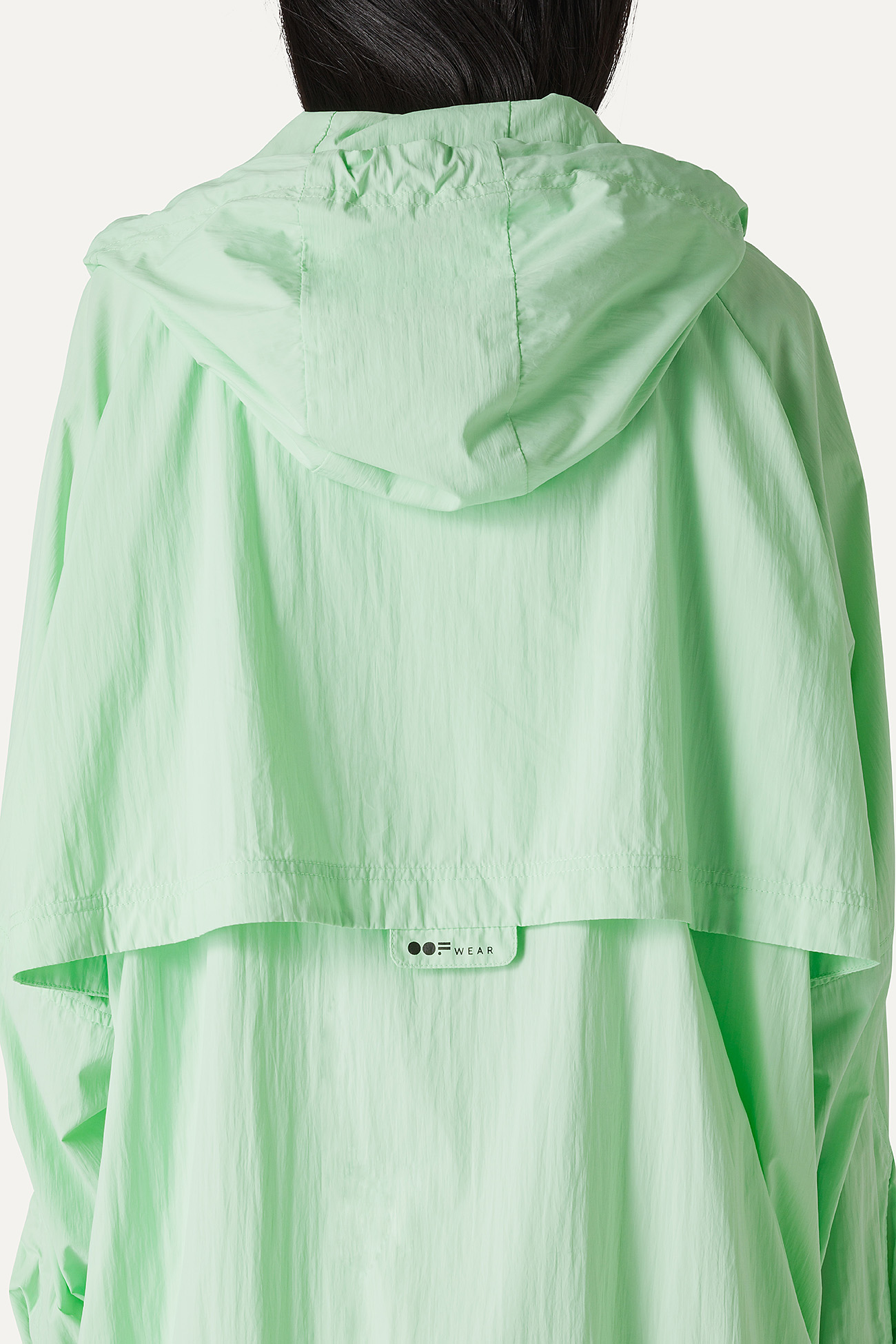 GIACCA CON CAPPUCCIO OVER IN NYLON 9206 - MENTA