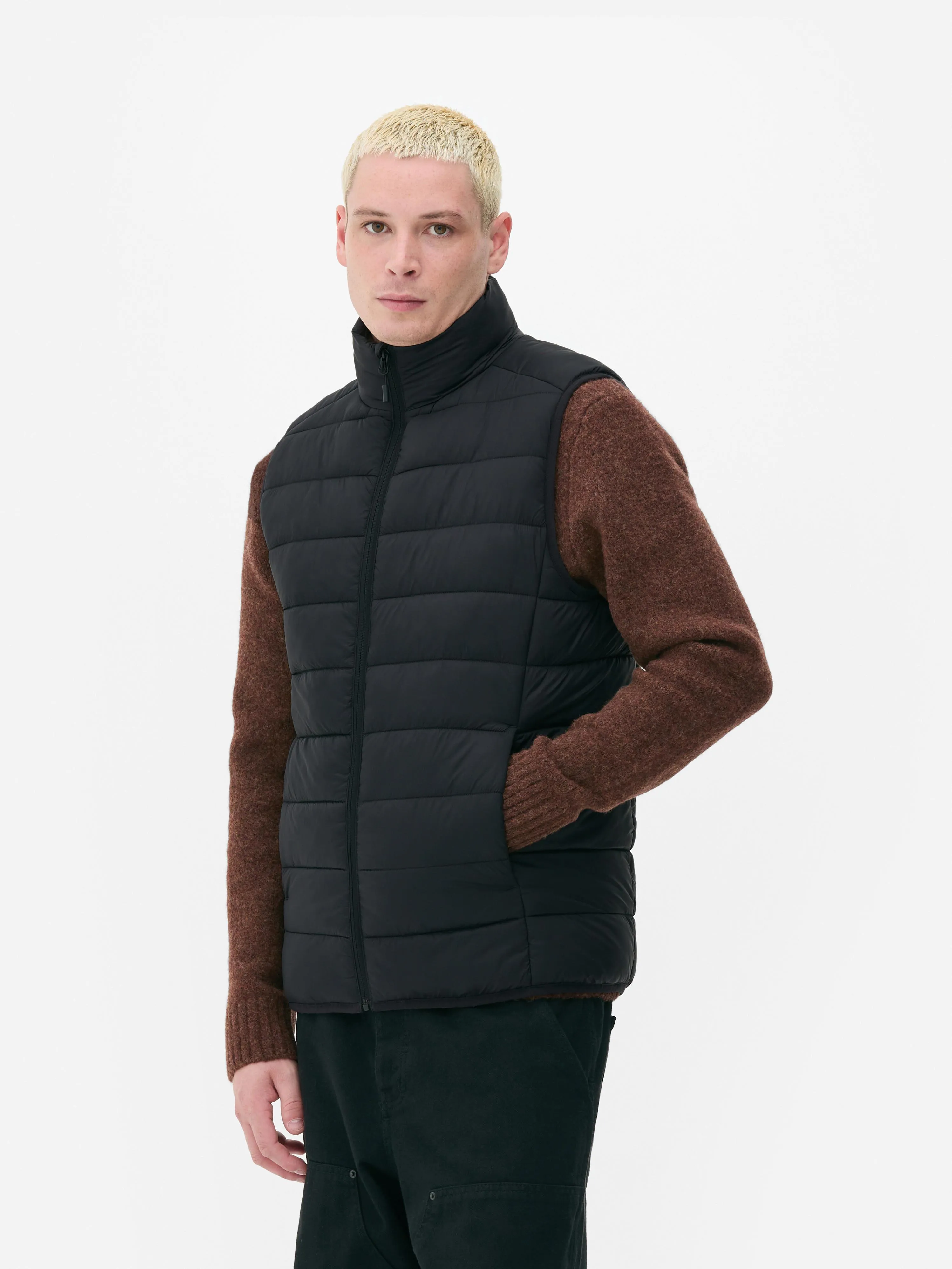 Gilet imbottito con zip