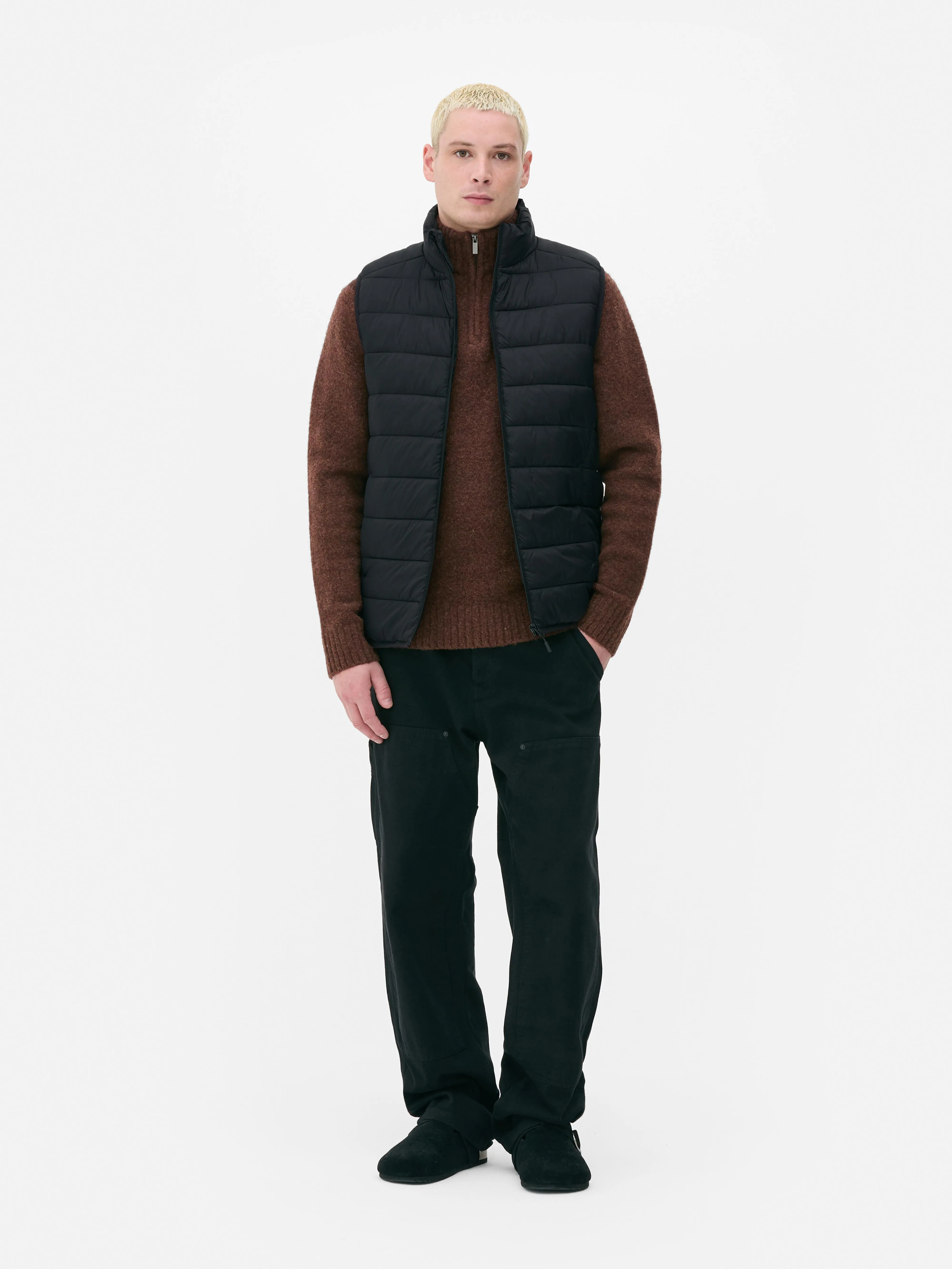Gilet imbottito con zip