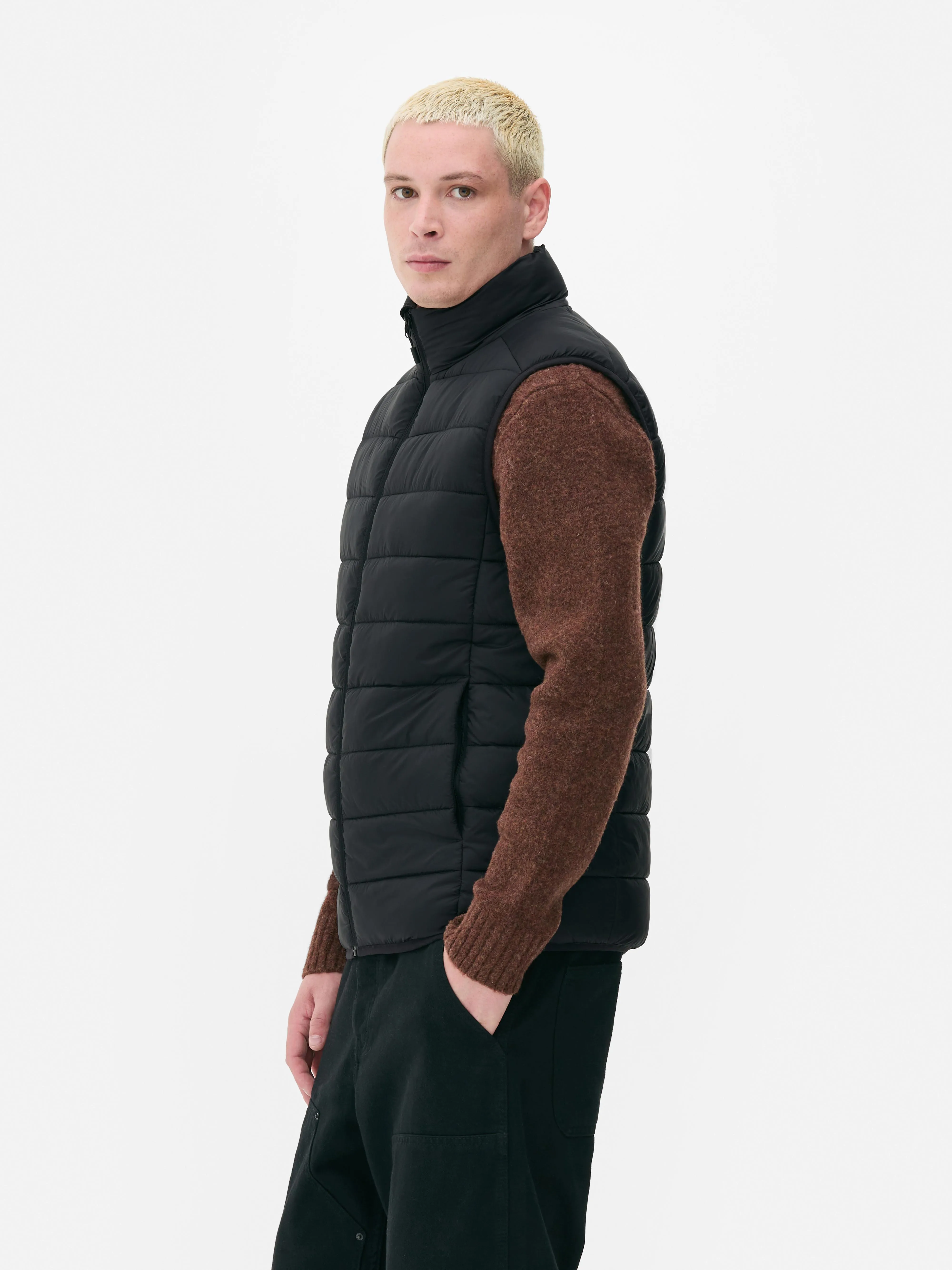 Gilet imbottito con zip