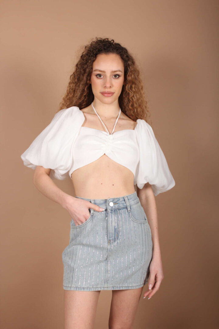 Gonna Denim Strass