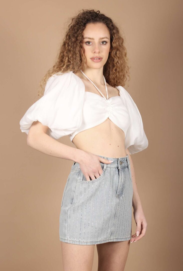 Gonna Denim Strass