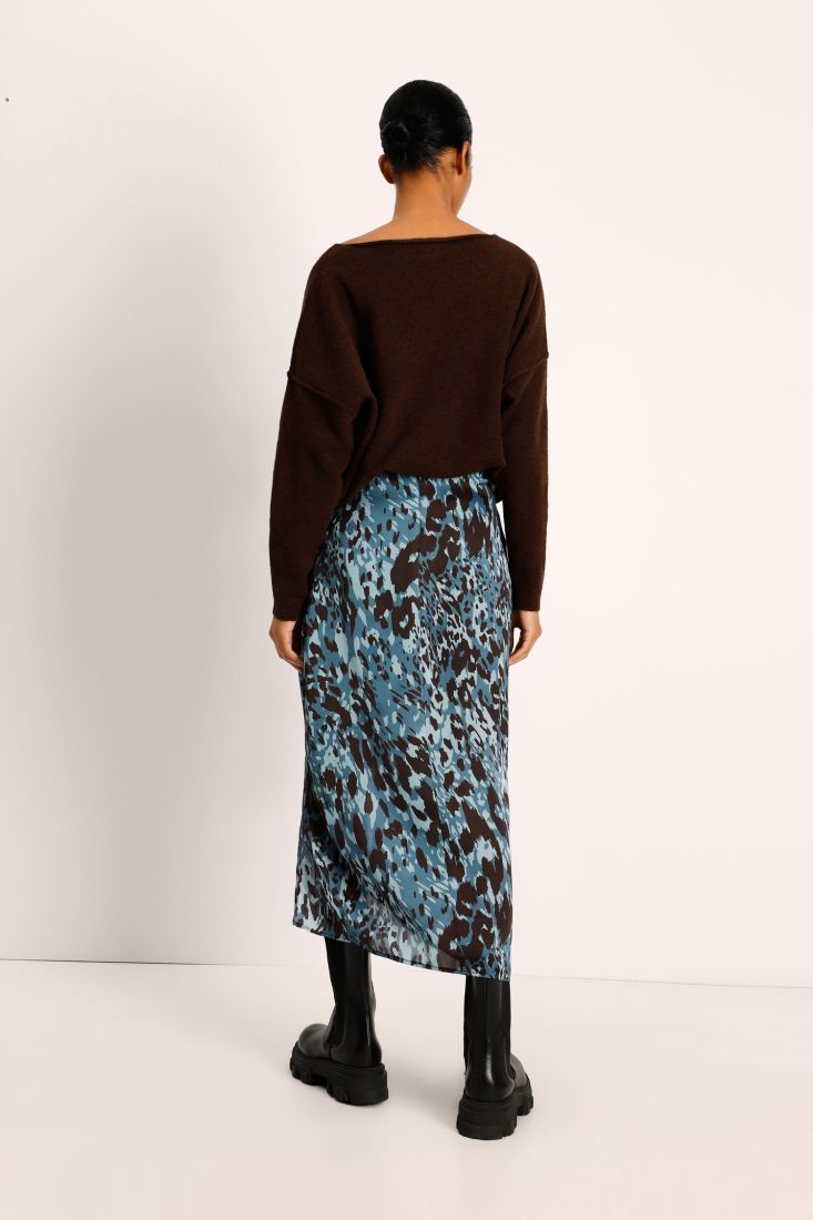 Gonna fantasia animalier con nodo dettaglio