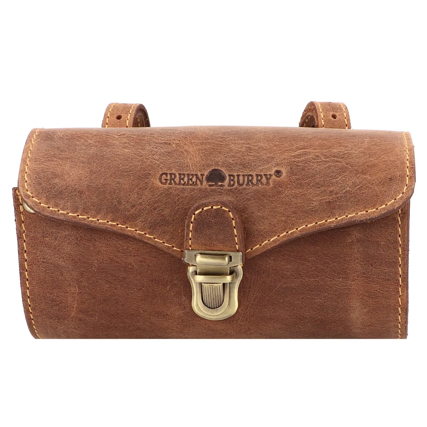 Greenburry Borsa da bicicletta originale vintage in pelle 17 cm