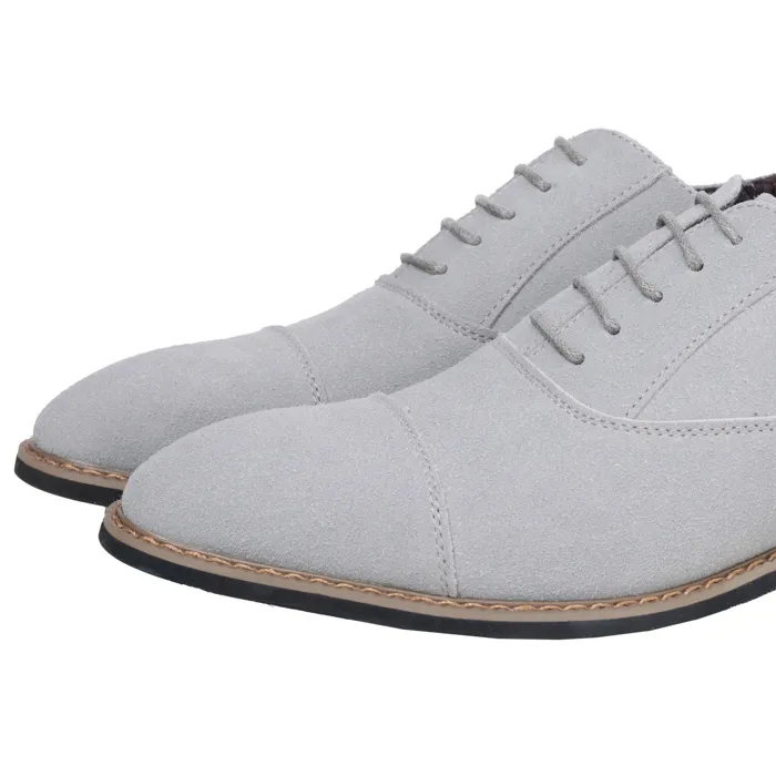 Henk ter Horst Scarpa stringata in pelle scamosciata Grigio