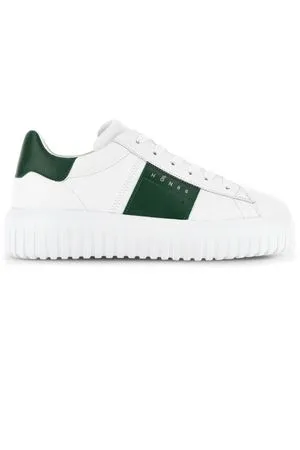 HOGAN Calzature,Sneakers white leather H-stripes sneakers 