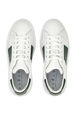 HOGAN Calzature,Sneakers white leather H-stripes sneakers 