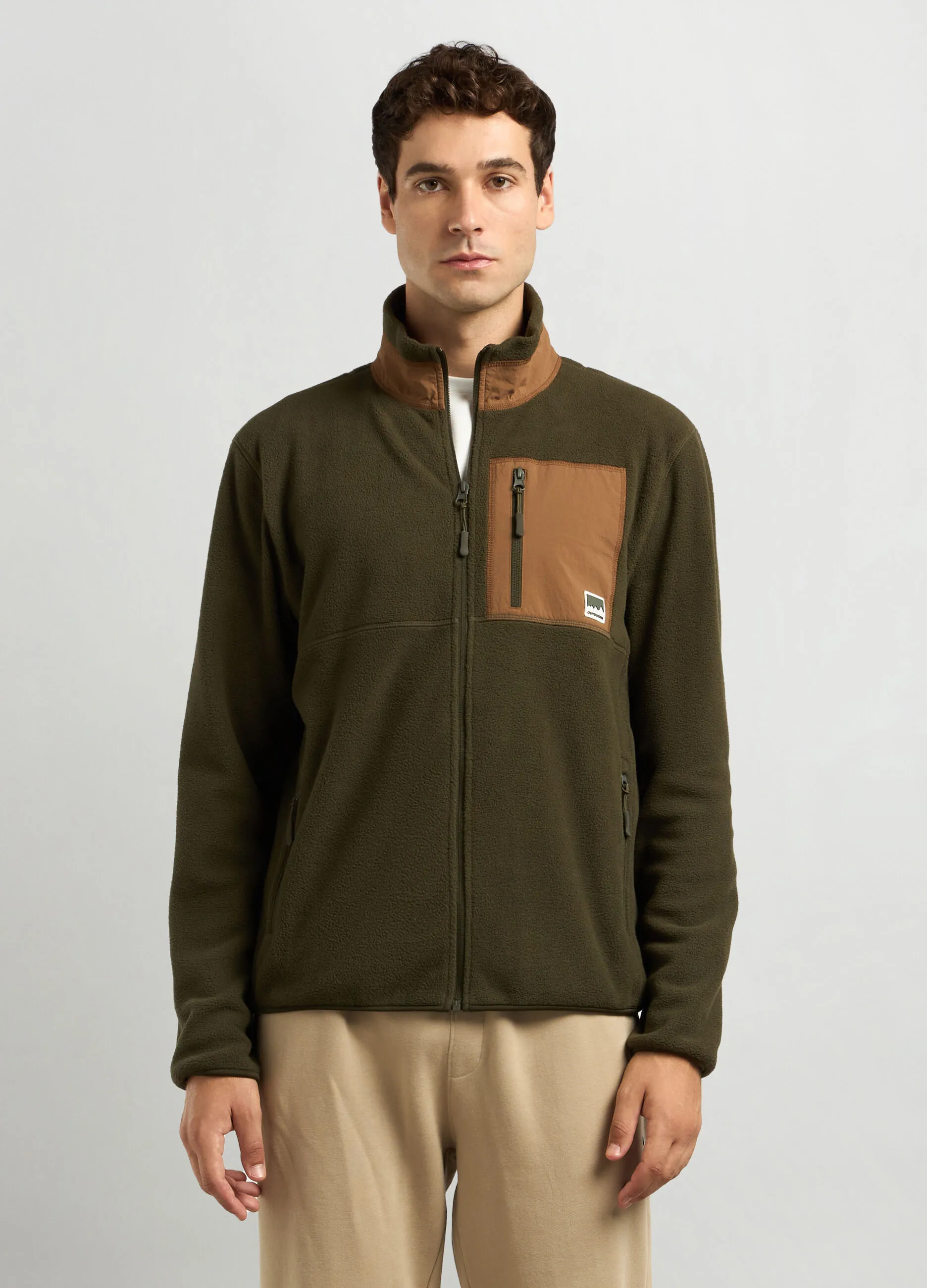 HOLISTIC  Felpa in pile full zip uomo