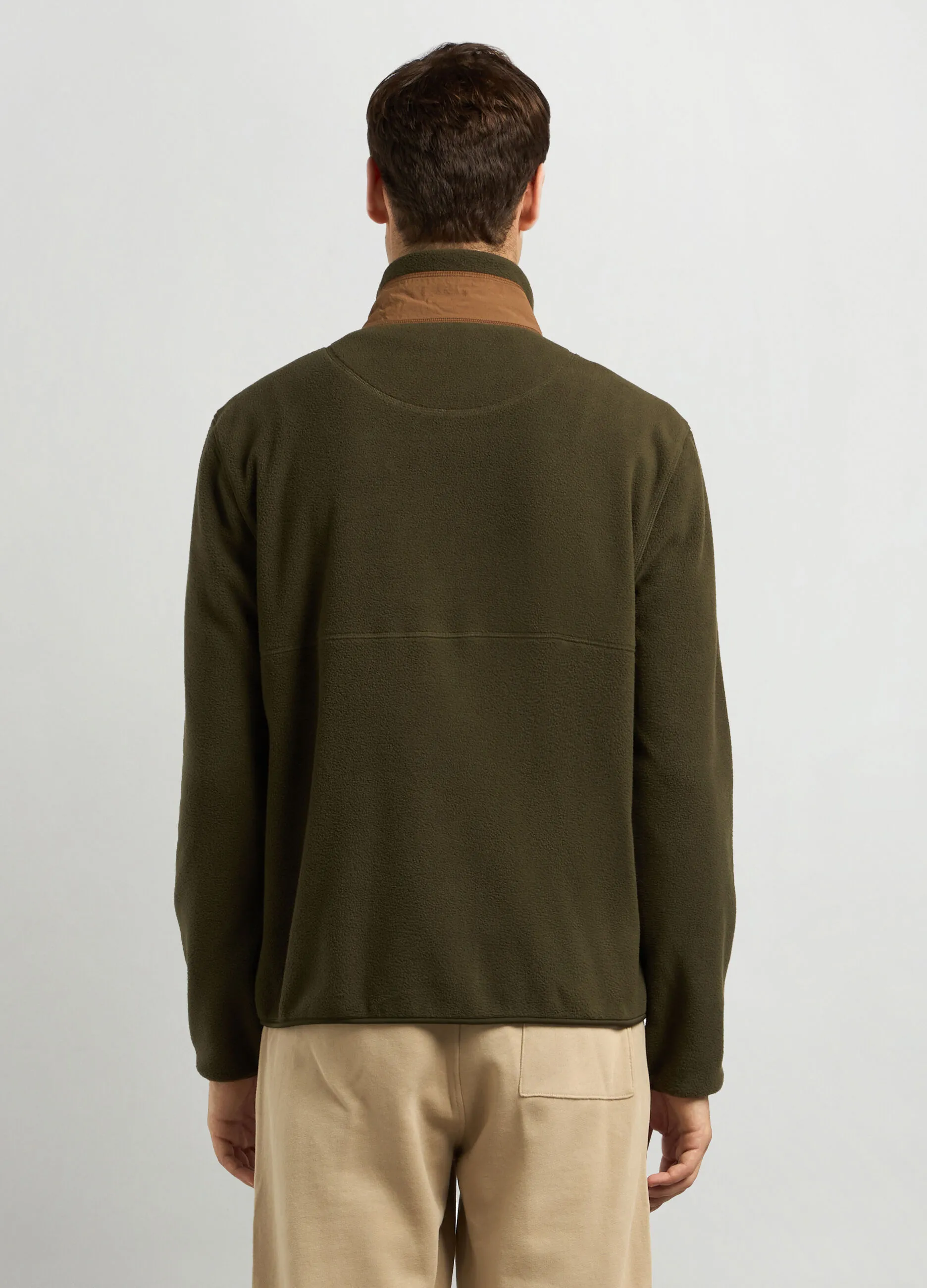 HOLISTIC  Felpa in pile full zip uomo