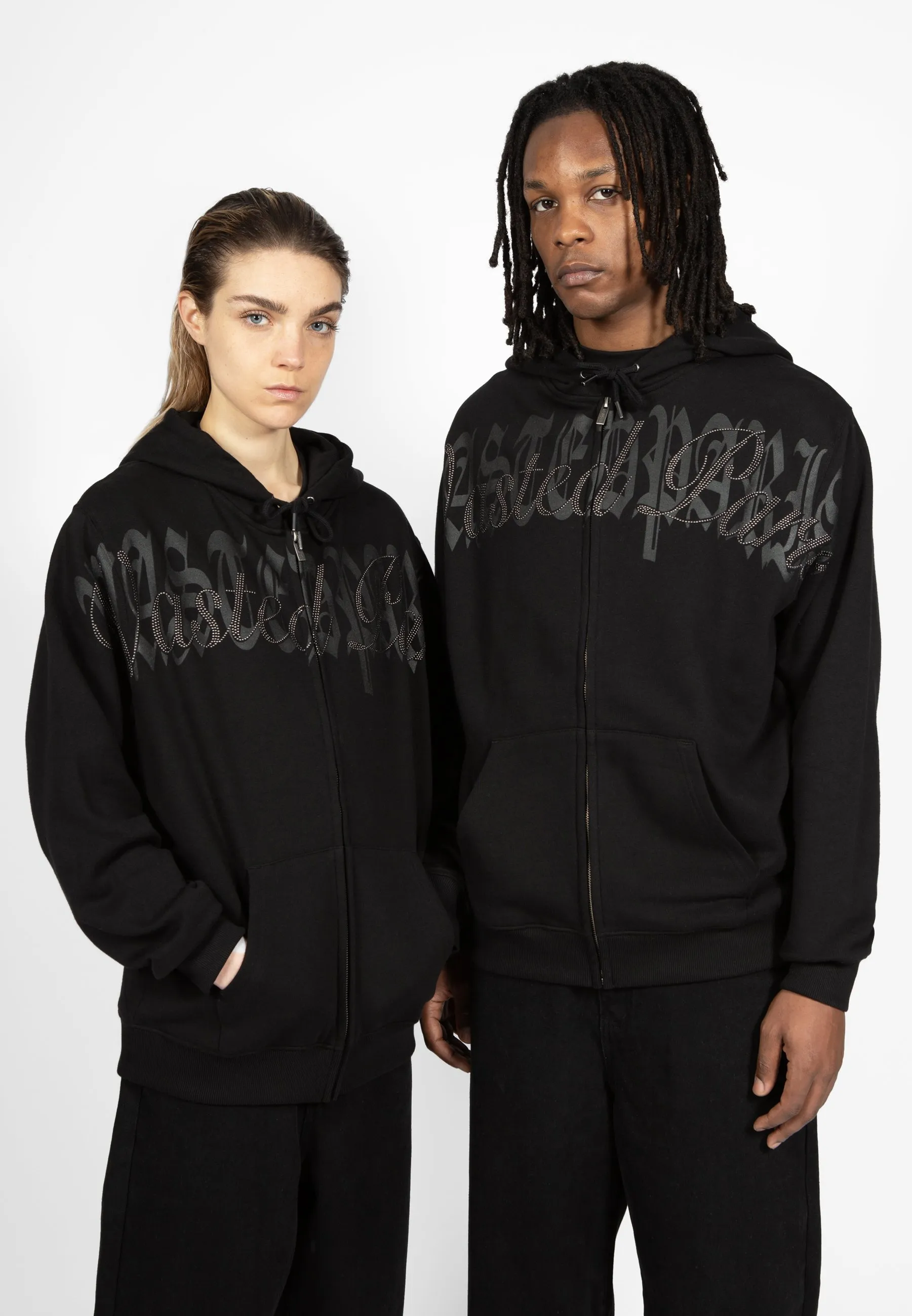 HOODIE ZIP STATEMENT CROWN UNISEX - Felpa con zip