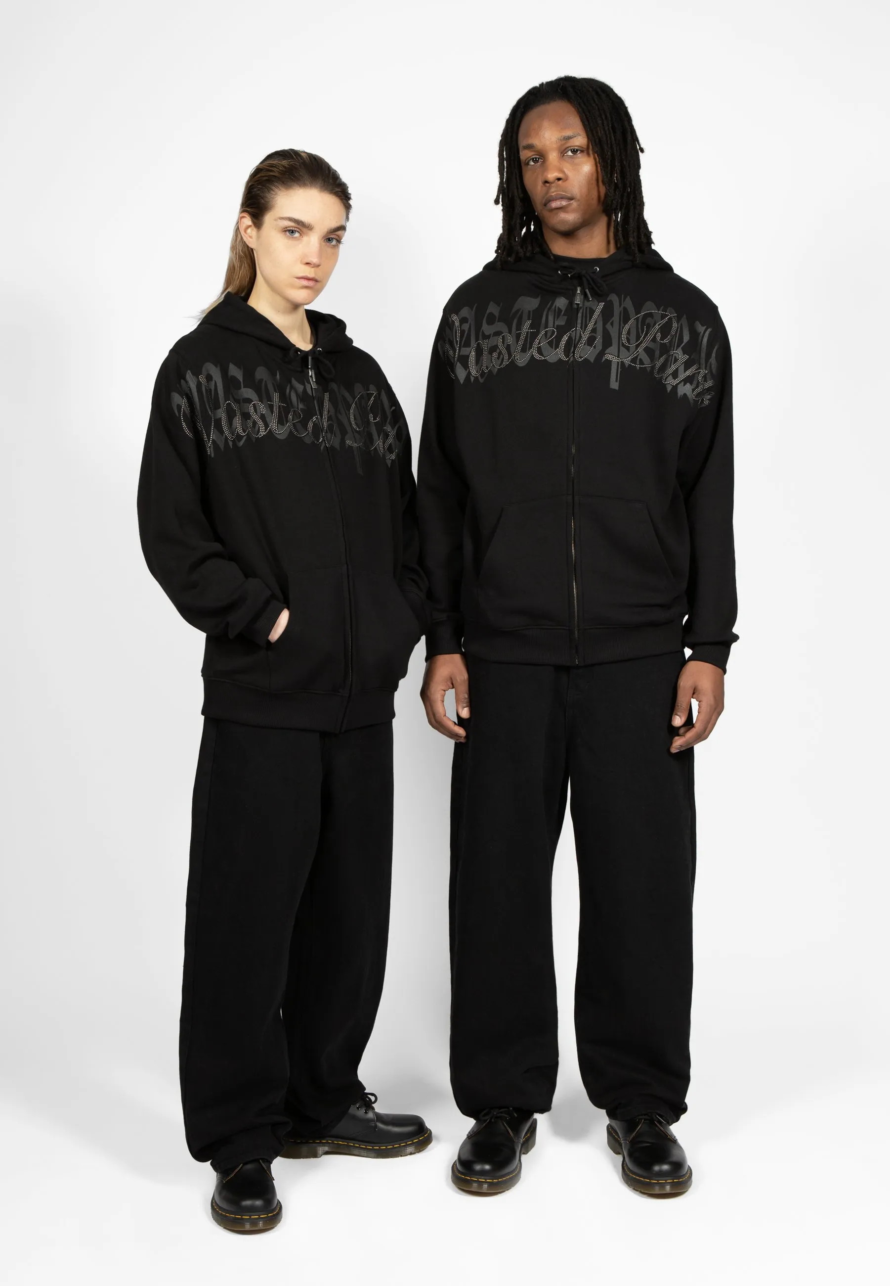 HOODIE ZIP STATEMENT CROWN UNISEX - Felpa con zip