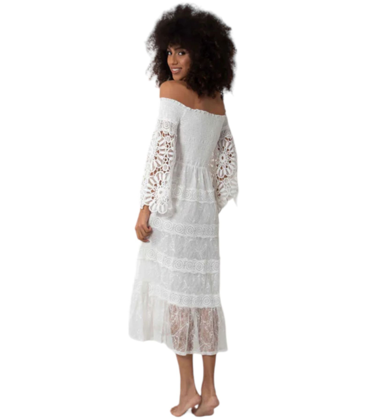Iconique Donna Vestito Midi Manica 3/4 Megan