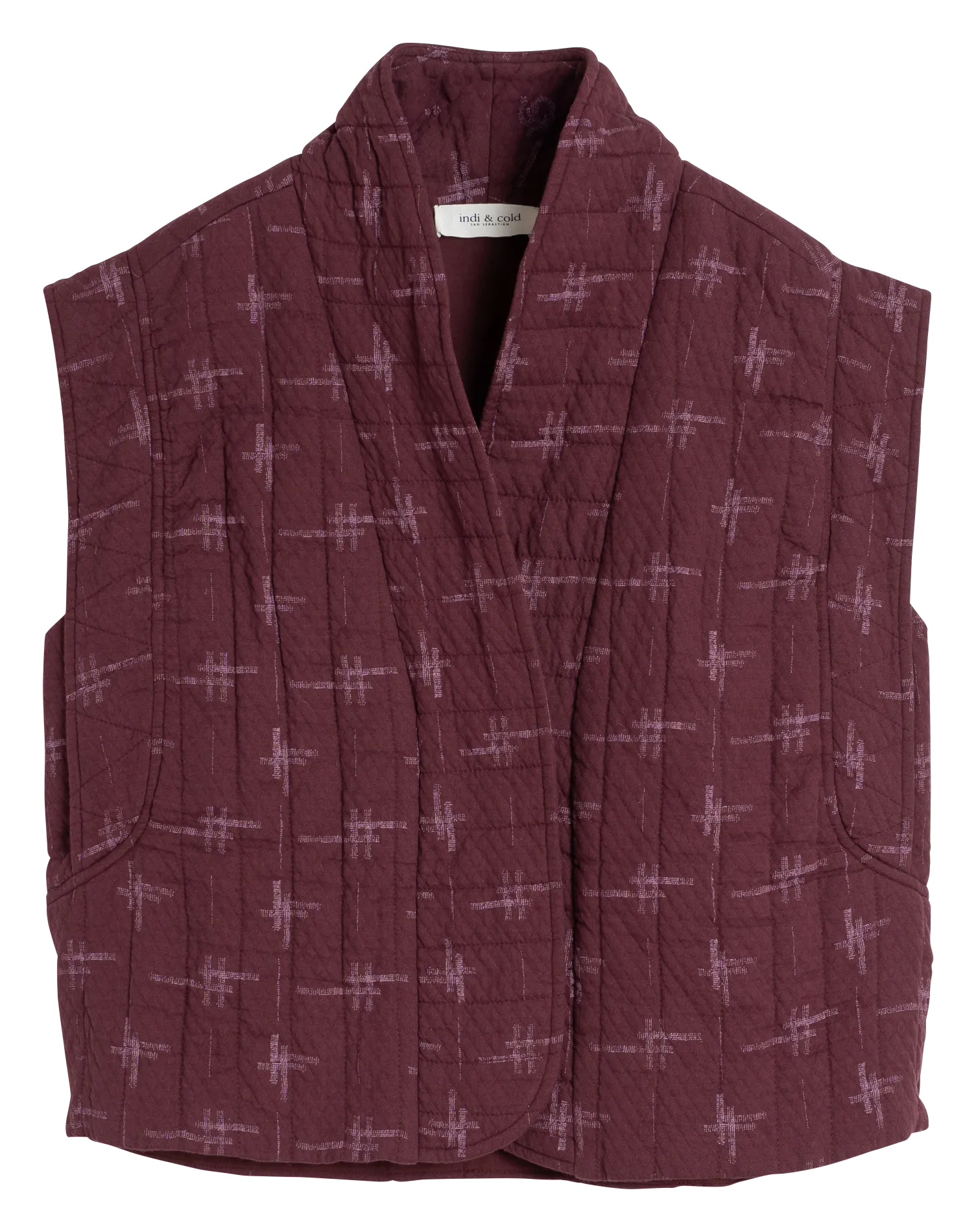  INDI & COLD   Giacca con collo a kimono in cotone biologico | Viola