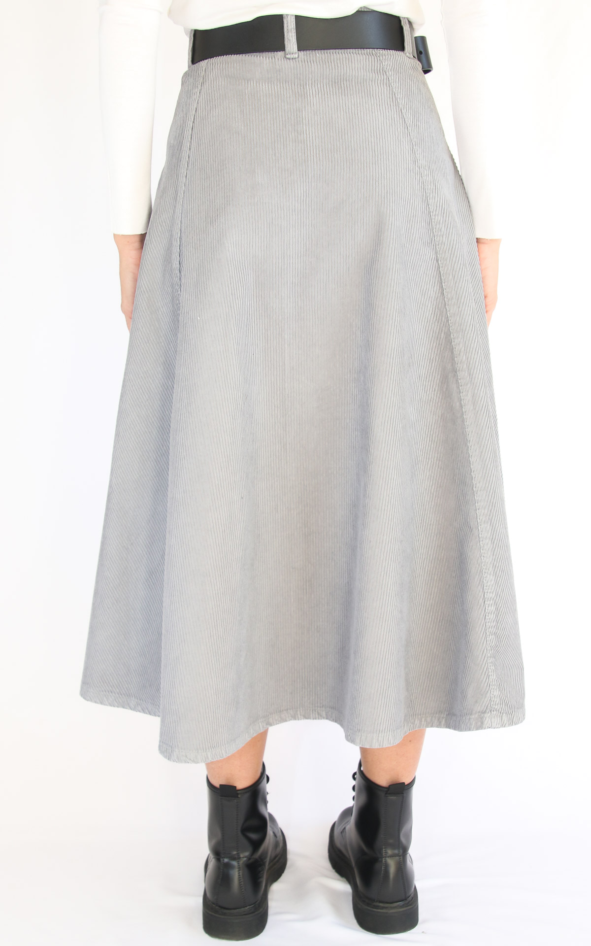 initial – gonna velluto – grigio