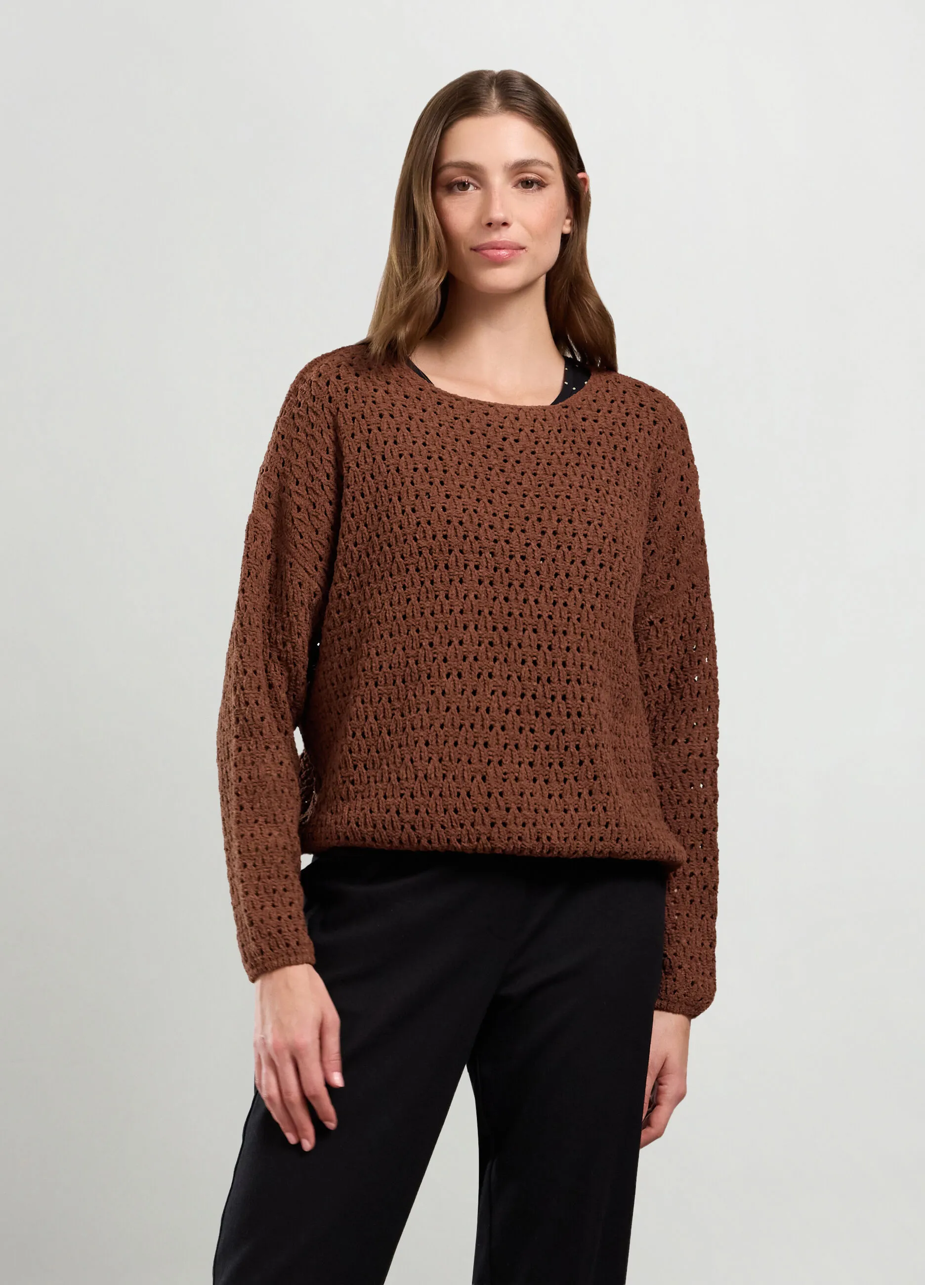 IWIE  Girocollo tricot in ciniglia donna