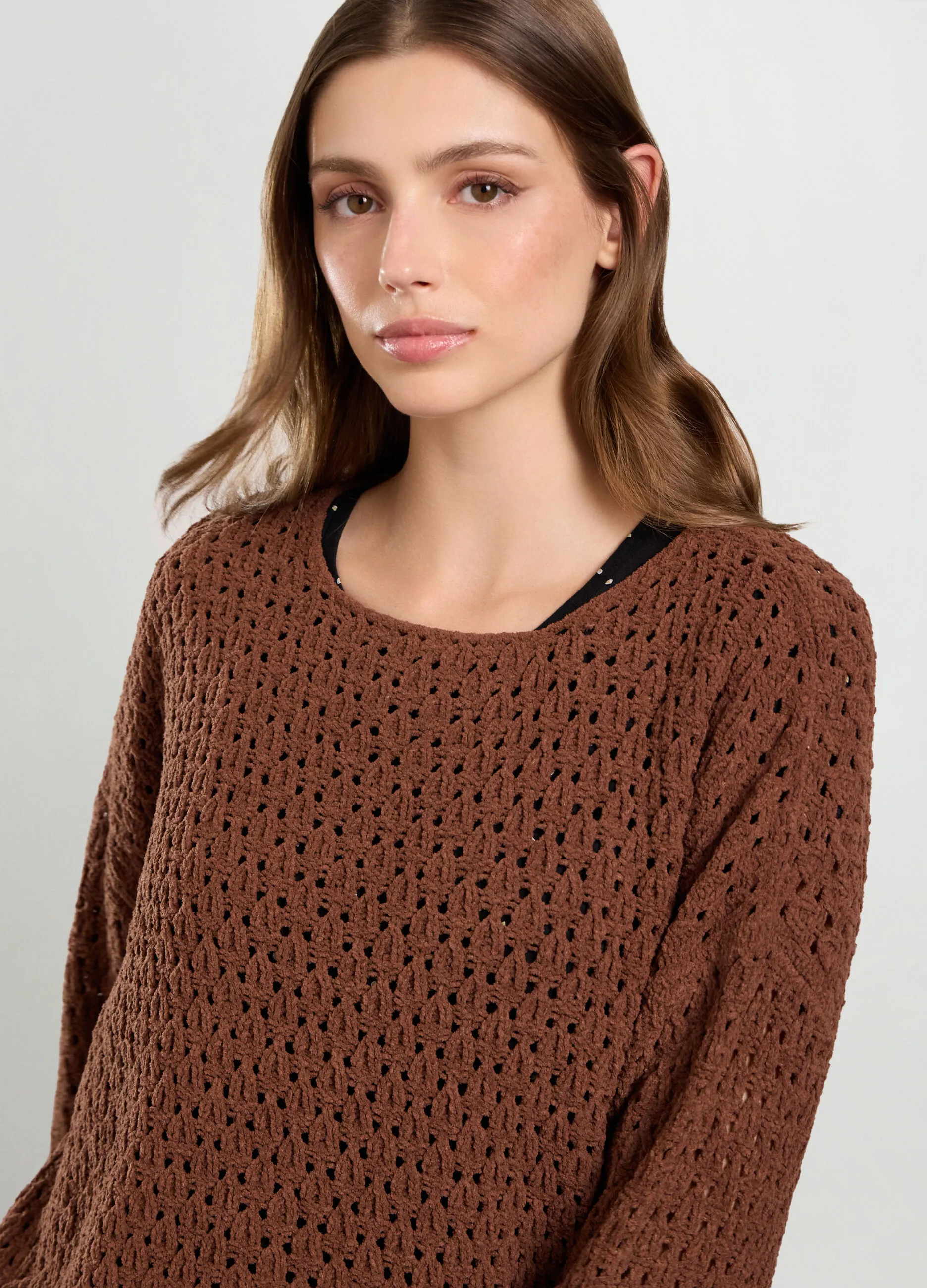IWIE  Girocollo tricot in ciniglia donna