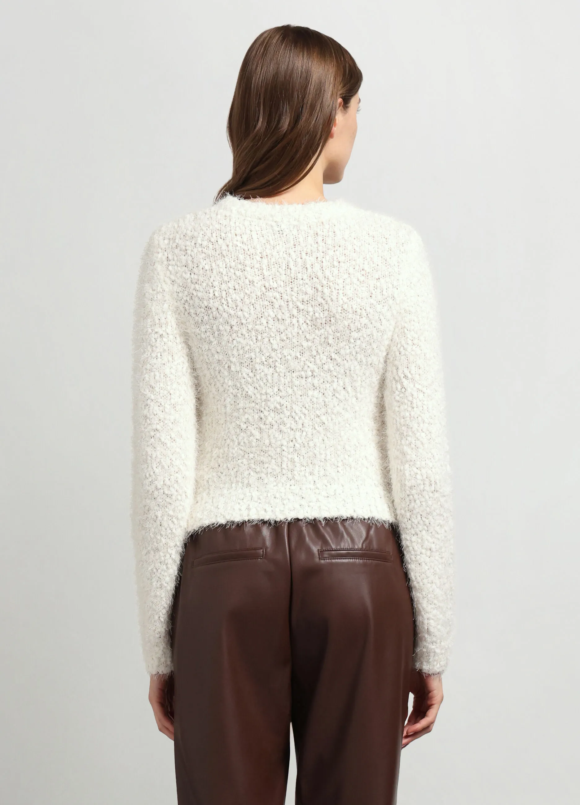 IWIE  Pullover tricot effetto pelliccia donna