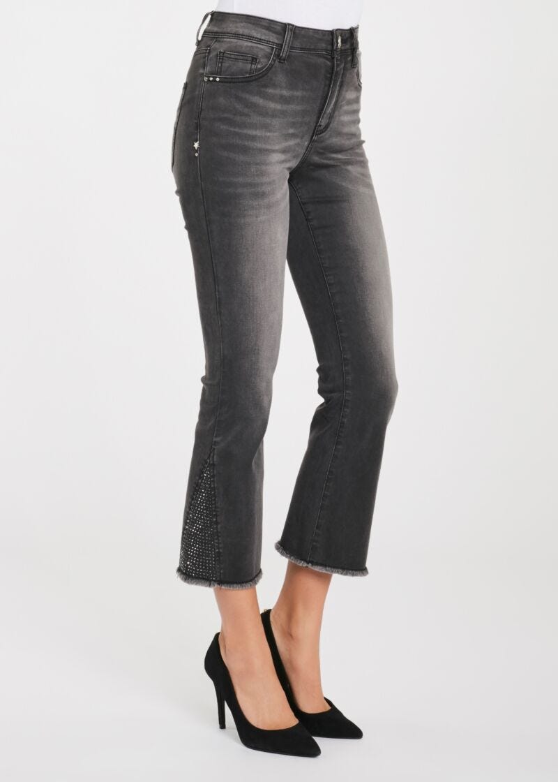 Jeans flare cropped