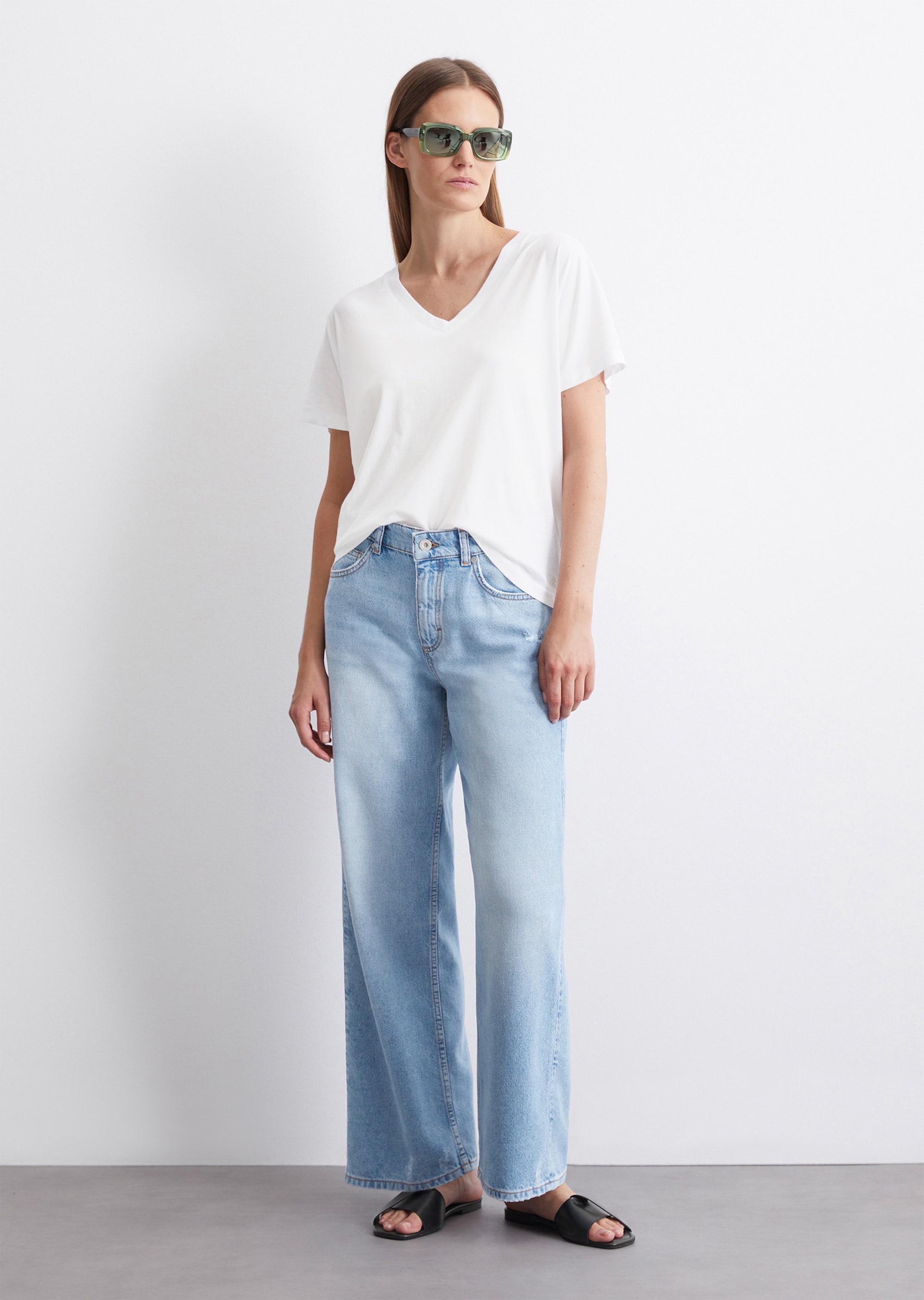 Jeans larghi in stile culotte