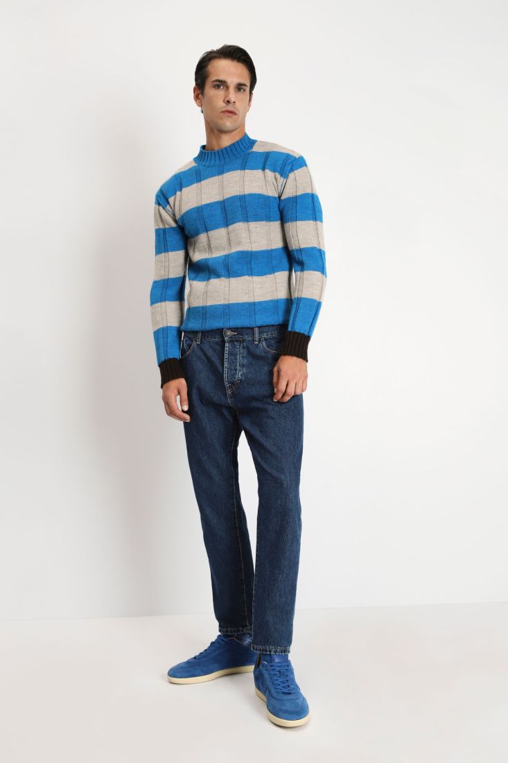 Jeans slim-fit in cotone con cinque tasche