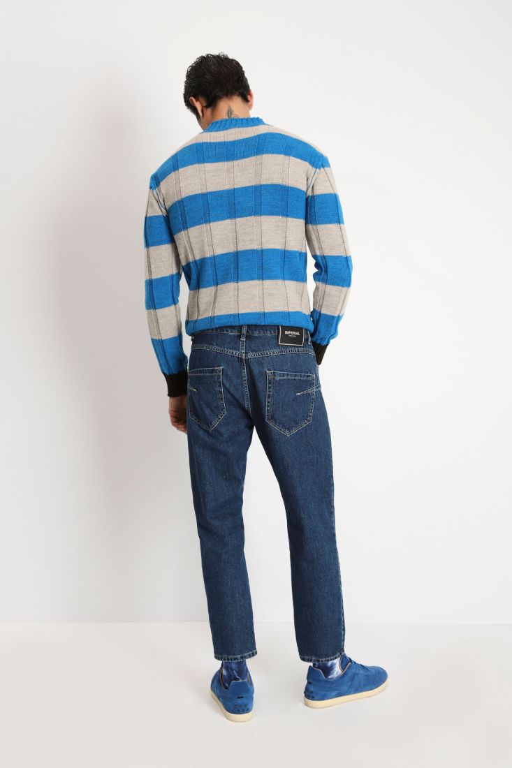 Jeans slim-fit in cotone con cinque tasche