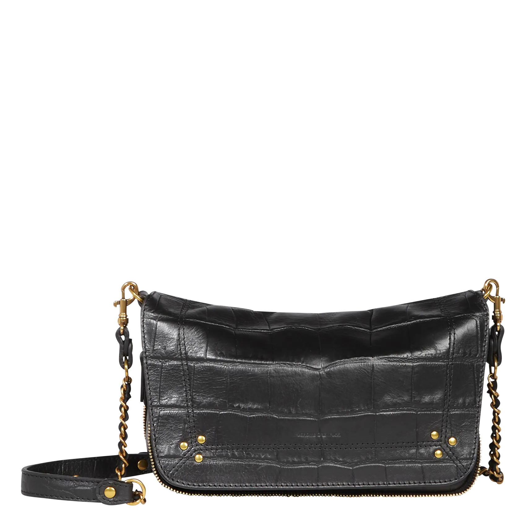  JEROME DREYFUSS   BOBI S - Borsa a tracolla in pelle coccodrillo | Nero