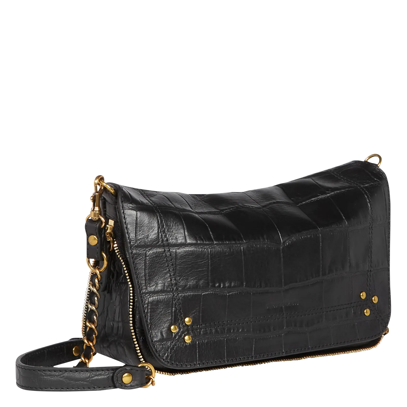  JEROME DREYFUSS   BOBI S - Borsa a tracolla in pelle coccodrillo | Nero