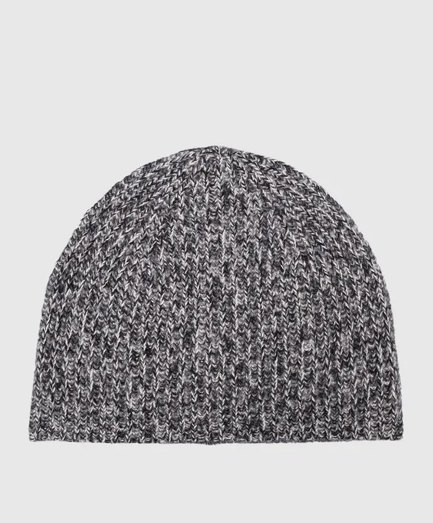 JOSEPH Cappello in cashmere nero melange JF008217