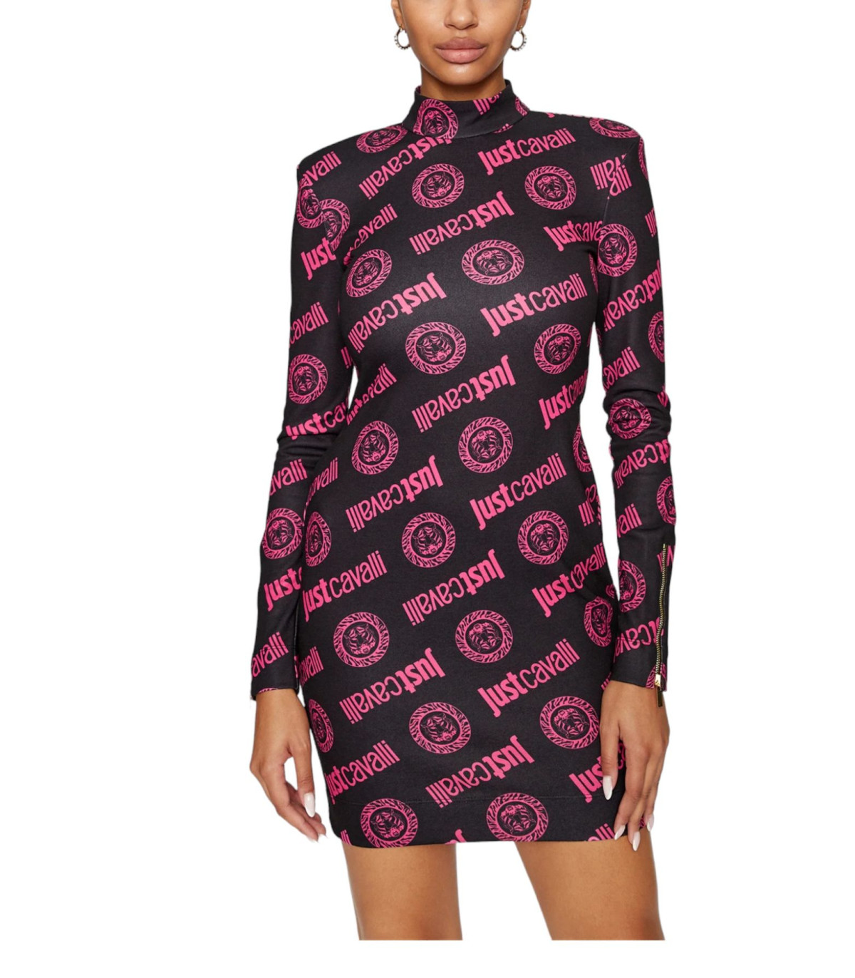 Just Cavalli Donna Vestito Corto  Pr. Logo Tigre