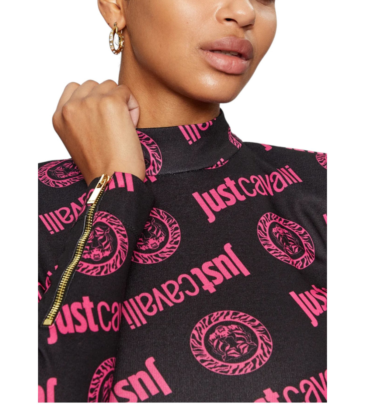 Just Cavalli Donna Vestito Corto  Pr. Logo Tigre