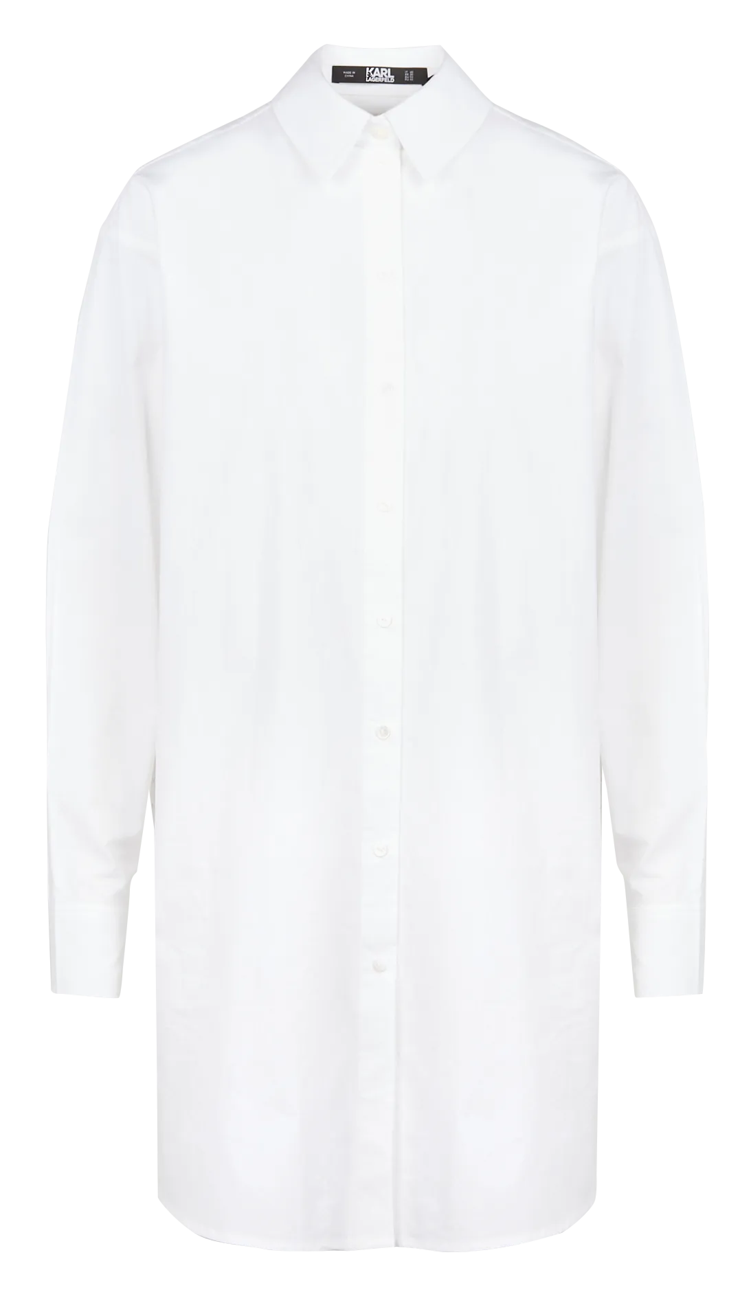  KARL LAGERFELD   Camicia collo classico in cotone biologico | Bianco