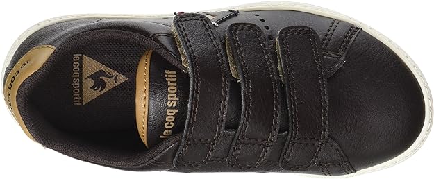 Le Coq Sportif children's shoe with strap in Courtone leather 1720116 brown