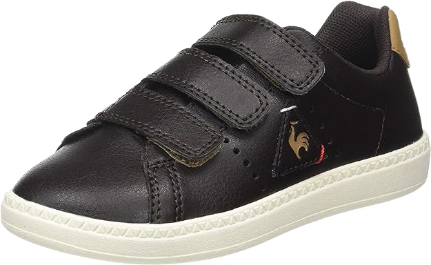 Le Coq Sportif children's shoe with strap in Courtone leather 1720116 brown