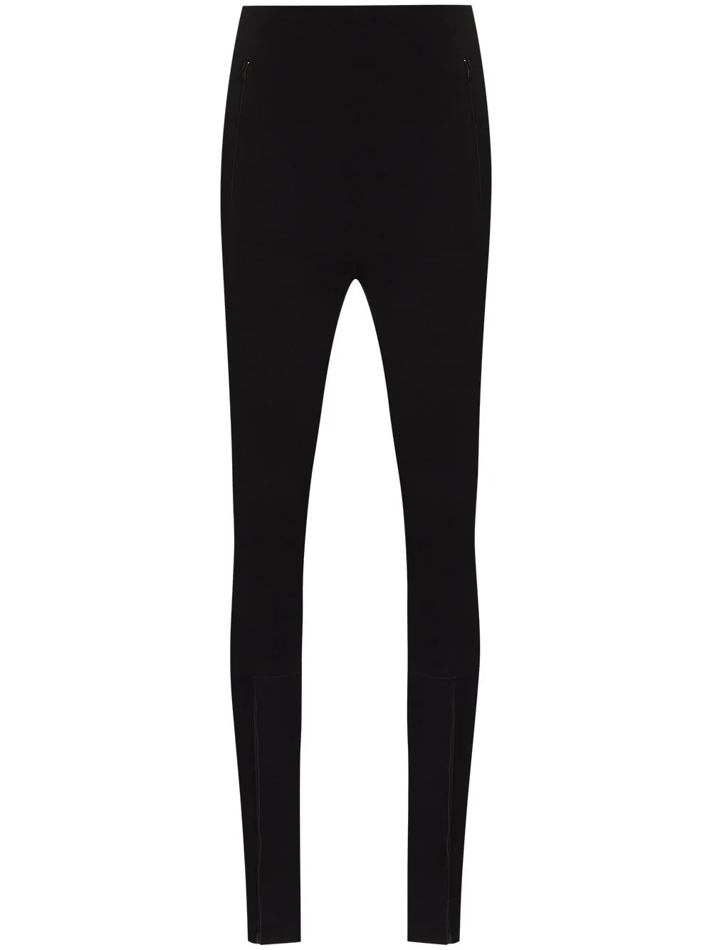 Leggings con zip in nero - donna