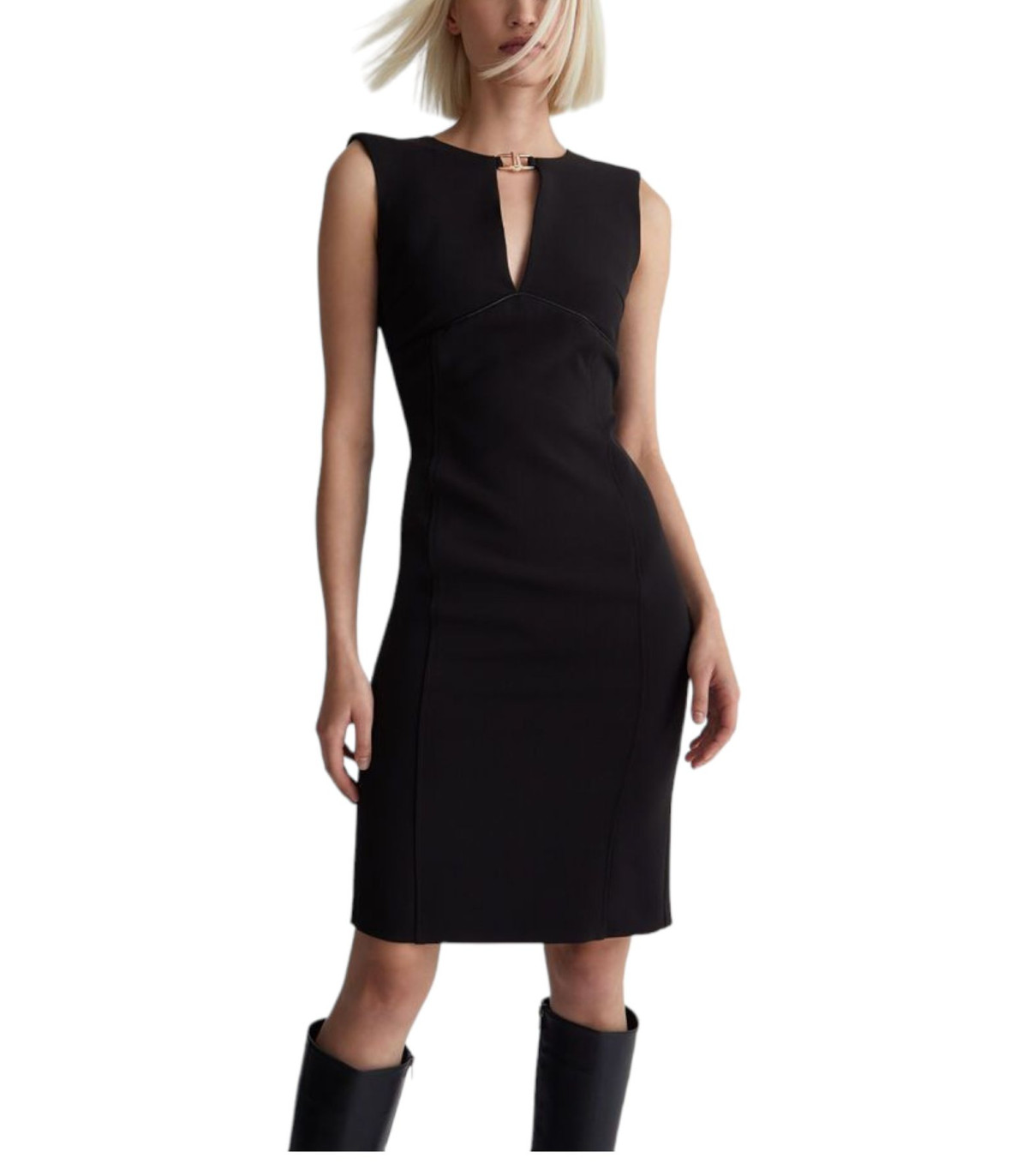 Liu Jo Donna Vestito Corto Tubino Con Piping