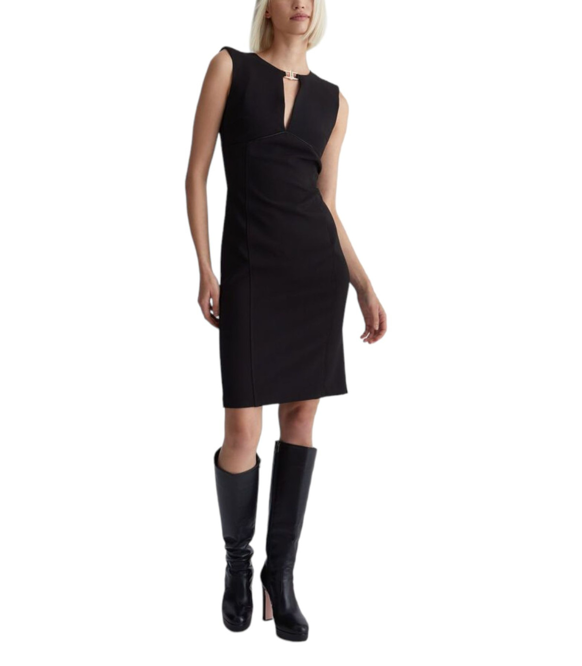 Liu Jo Donna Vestito Corto Tubino Con Piping
