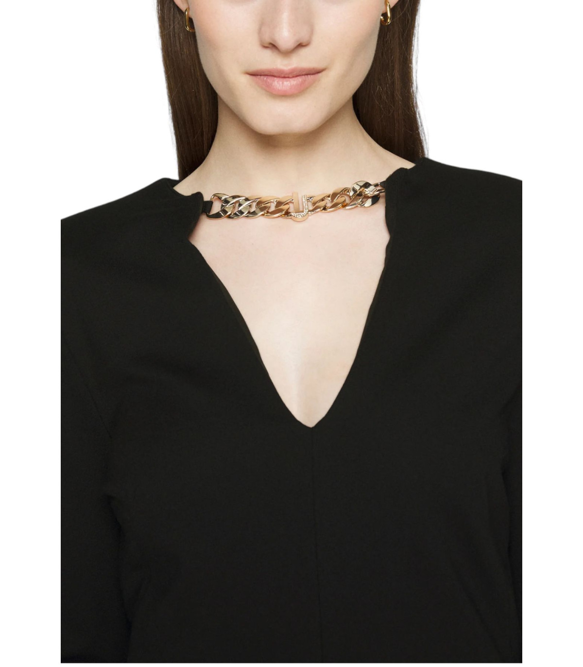 Liu Jo Donna Vestito Corto Tunica Con Catena