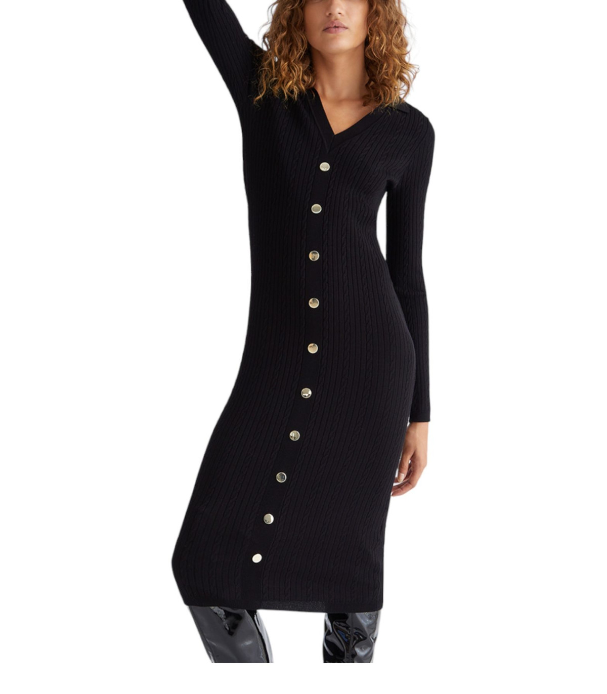 Liu Jo Donna Vestito Midi In Maglia