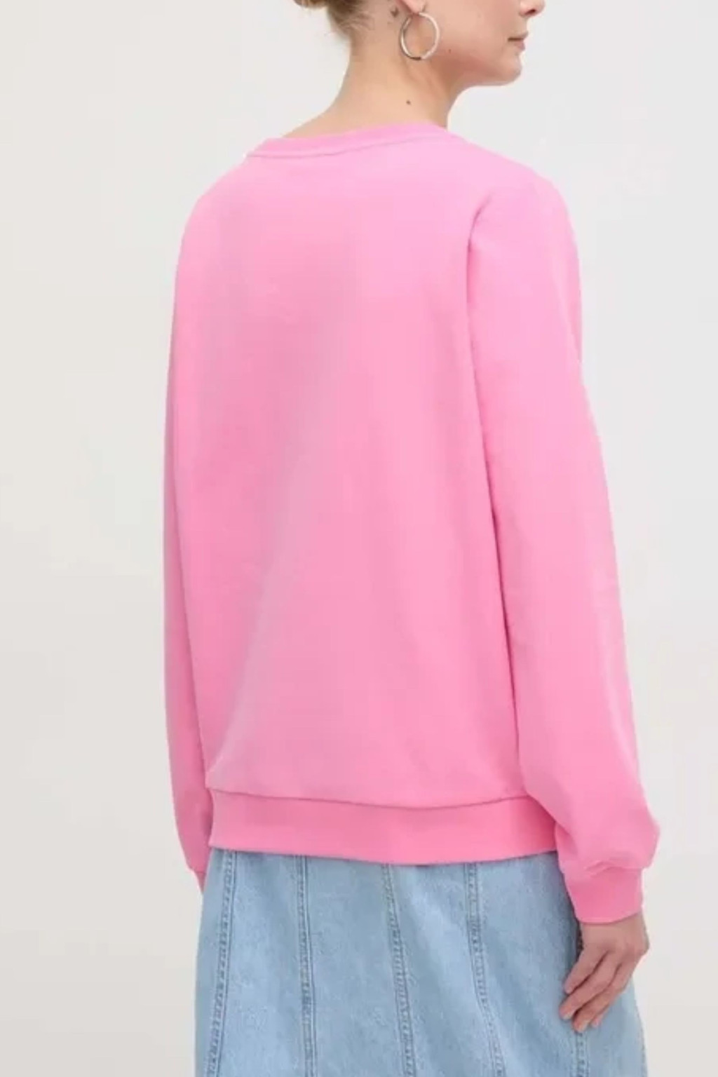 LIU JO FELPA ROSA GIROCOLLO CON LOGO 4225