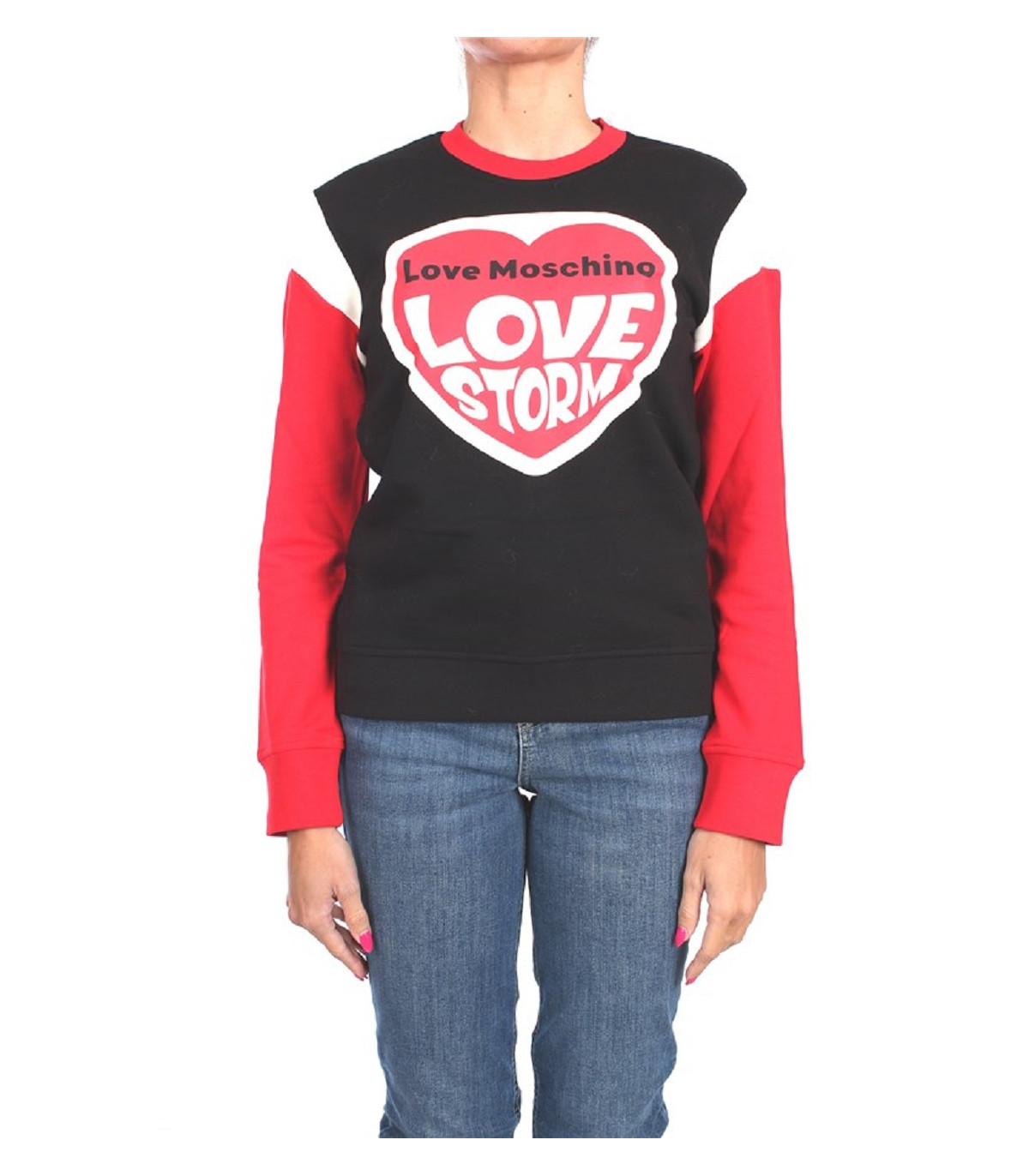 Love Moschino Donna Felpa A Girocollo