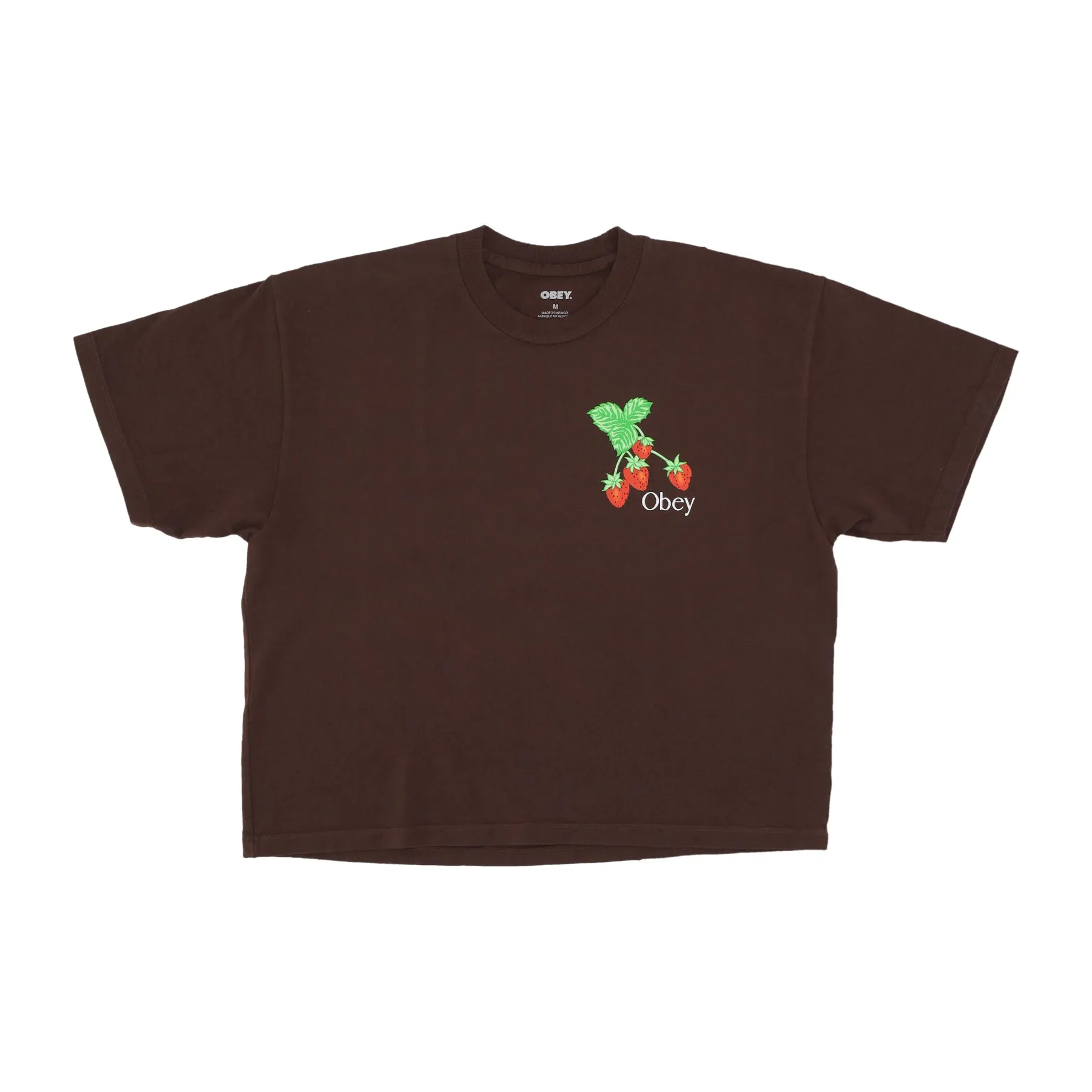Maglietta Donna W Strawberry Bunch Raegan Crop Tee Java Brown