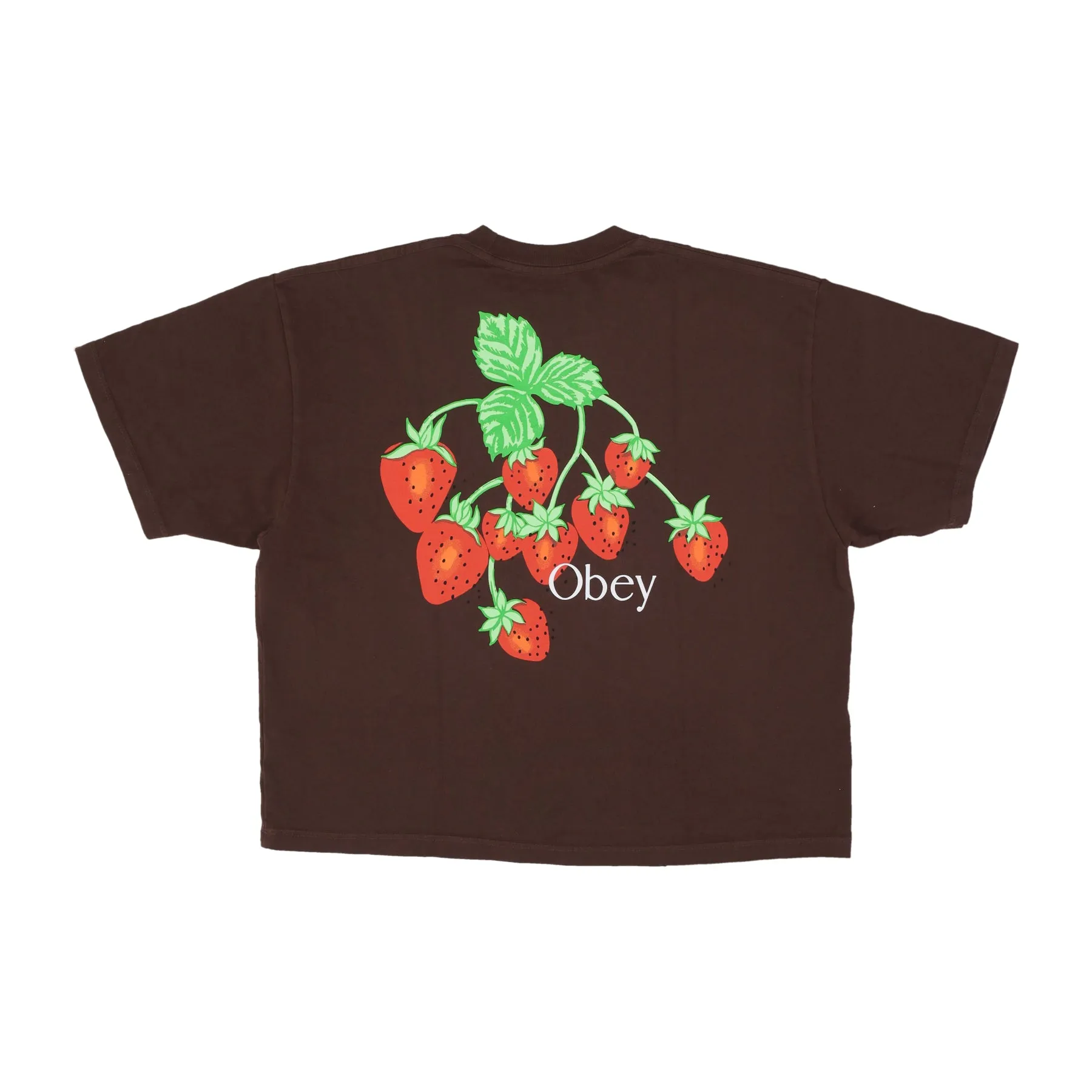 Maglietta Donna W Strawberry Bunch Raegan Crop Tee Java Brown